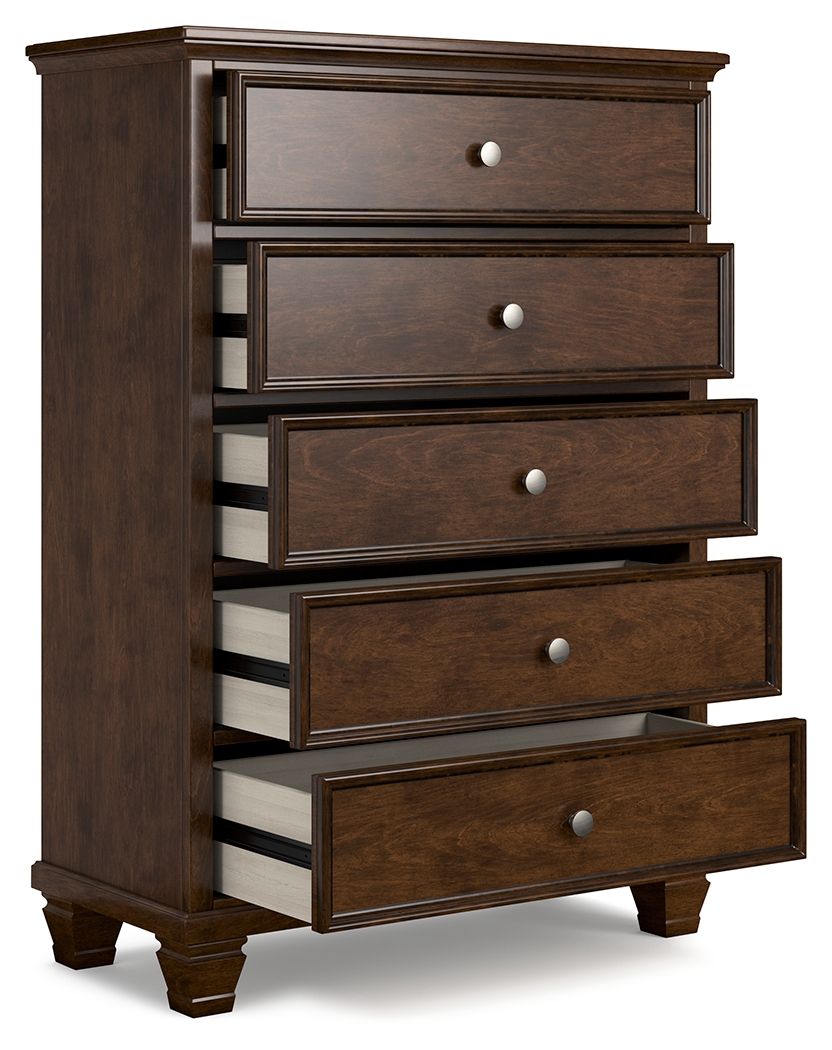 Ashley Furniture Danabrin - 6 Pc. - Dresser, Mirror, Chest, Full Panel Bed - Brown - Image 5