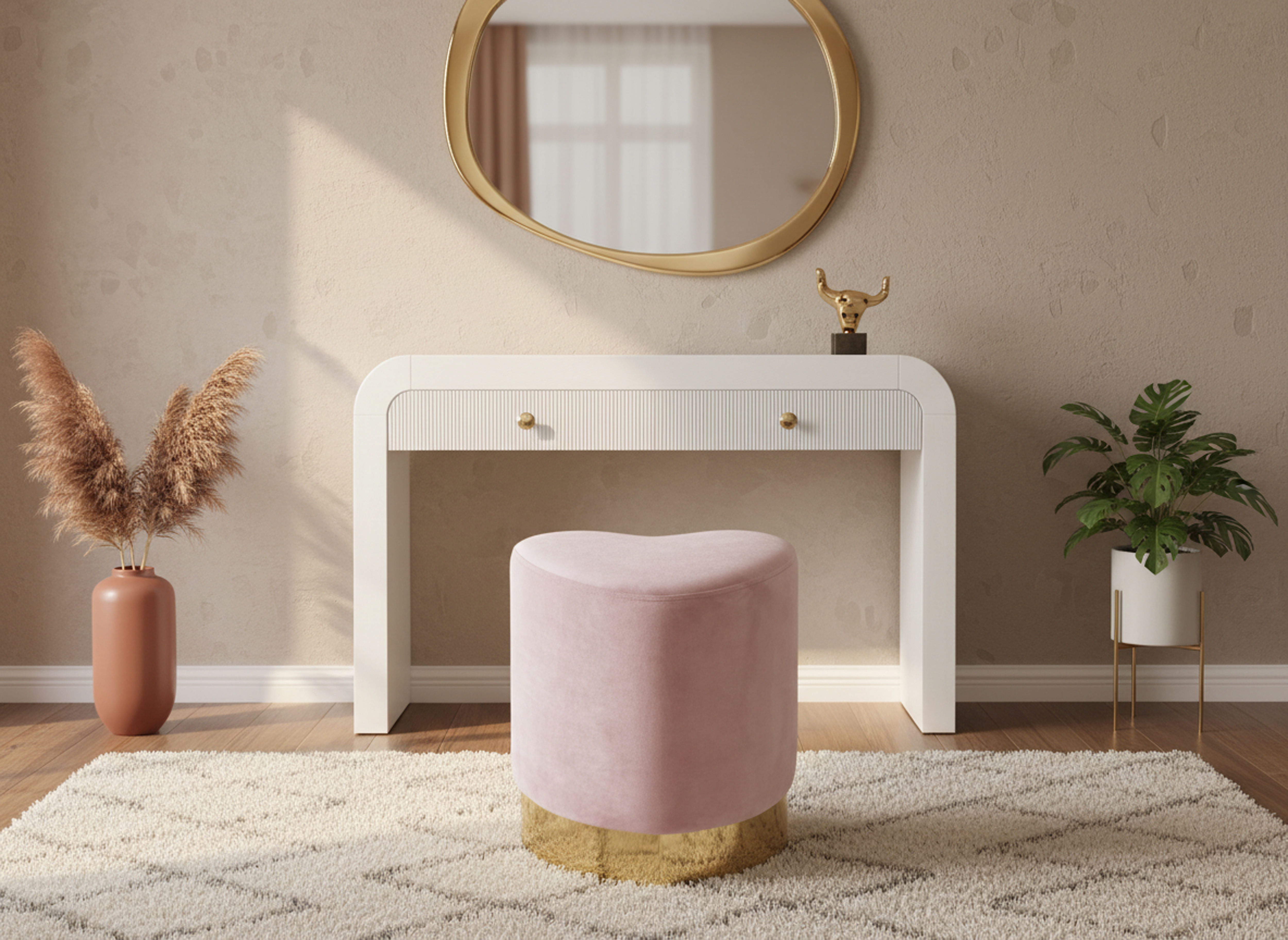 Heart - Ottoman / Stool - Pink