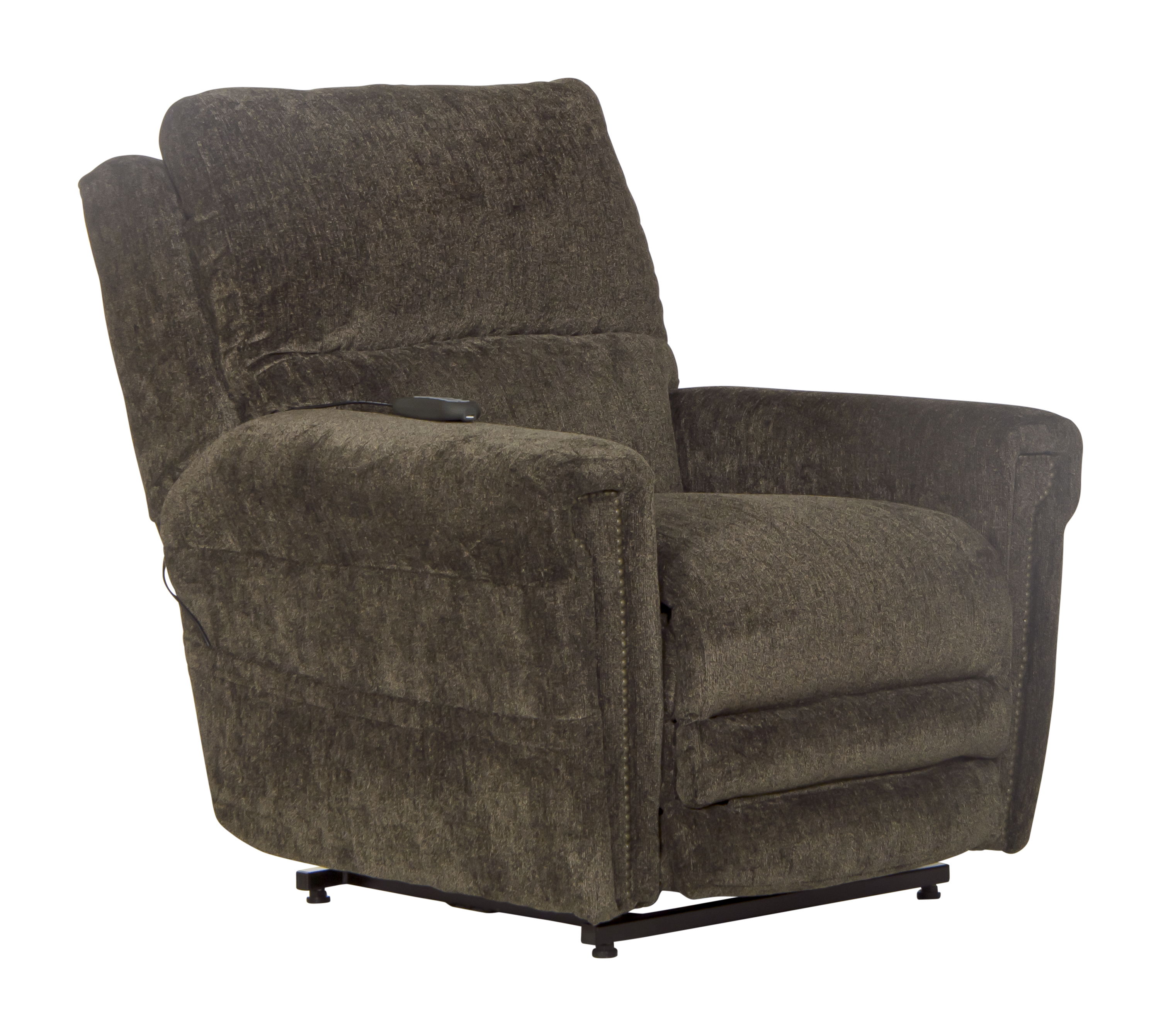 Warner - Power Headrest With Lumbar Power Lay Flat Recliner - Tiger`s Eye