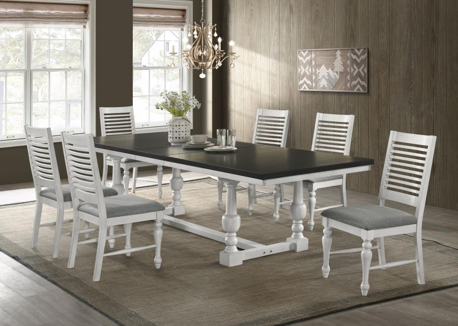 Aventine - 7 Piece Extension Leaf Dining Set - Vintage White Image