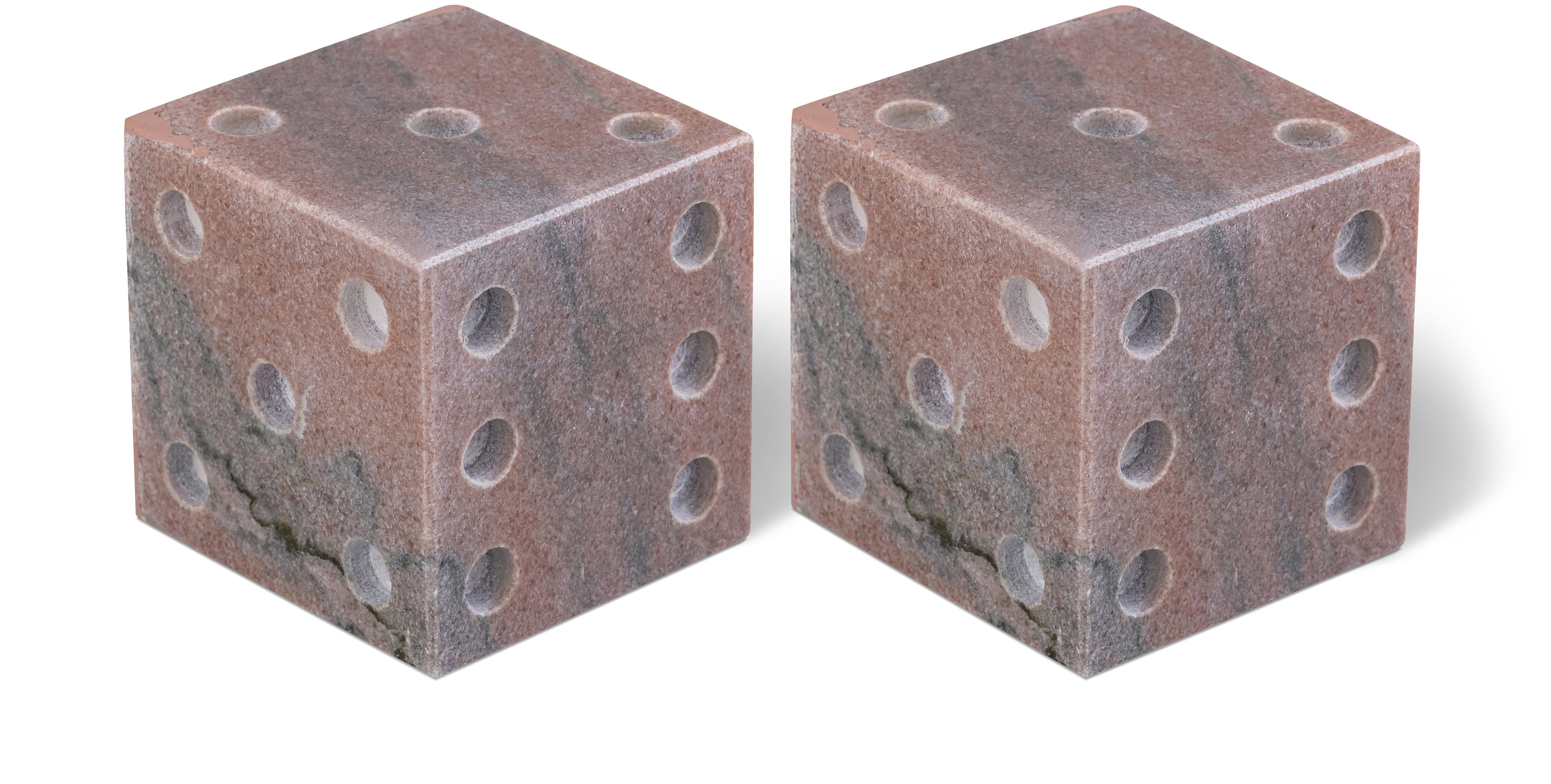 Dice - Marble Decorative - Pink