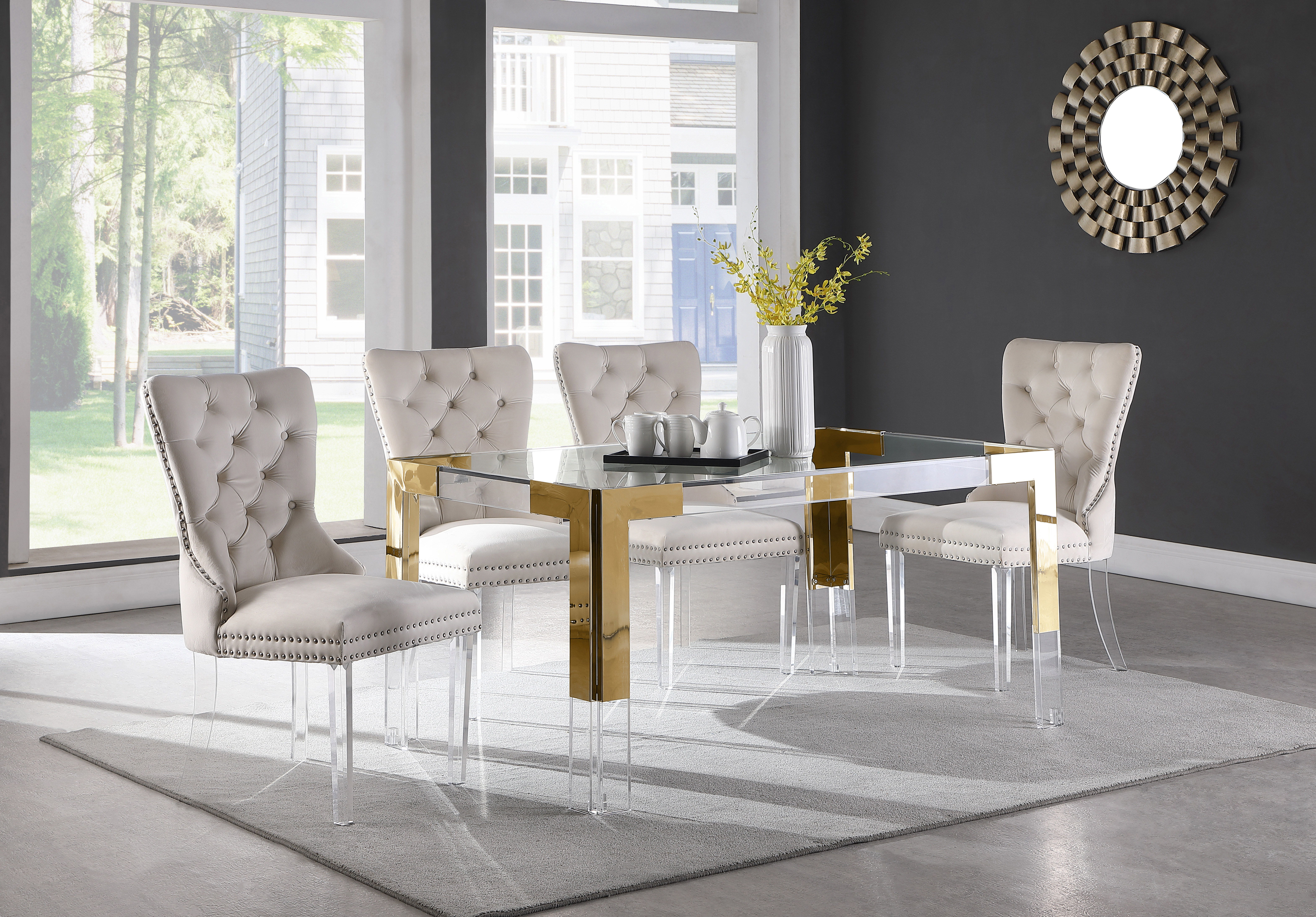 Casper - Dining Table - Rich Gold