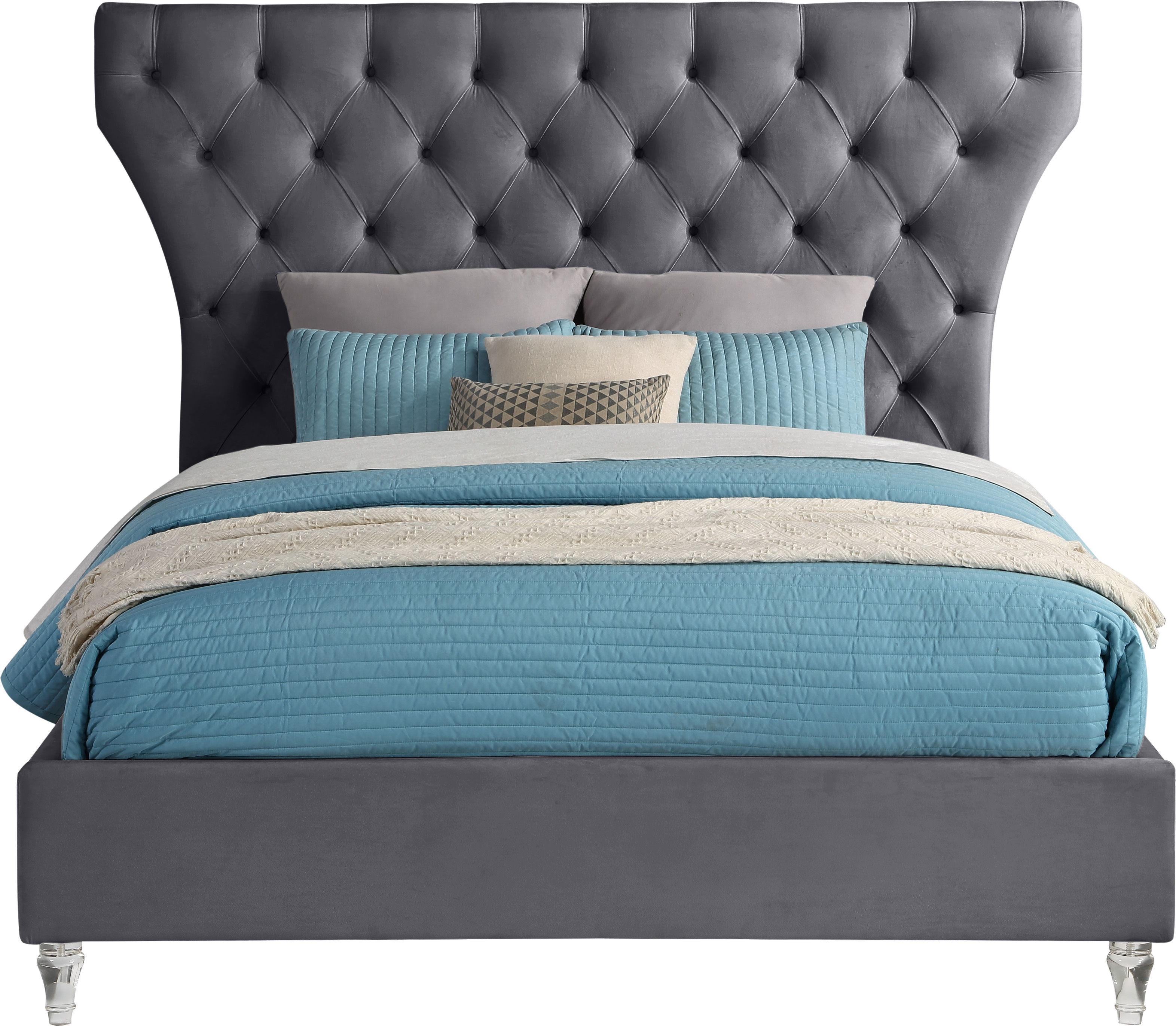 Kira - Queen Bed - Gray