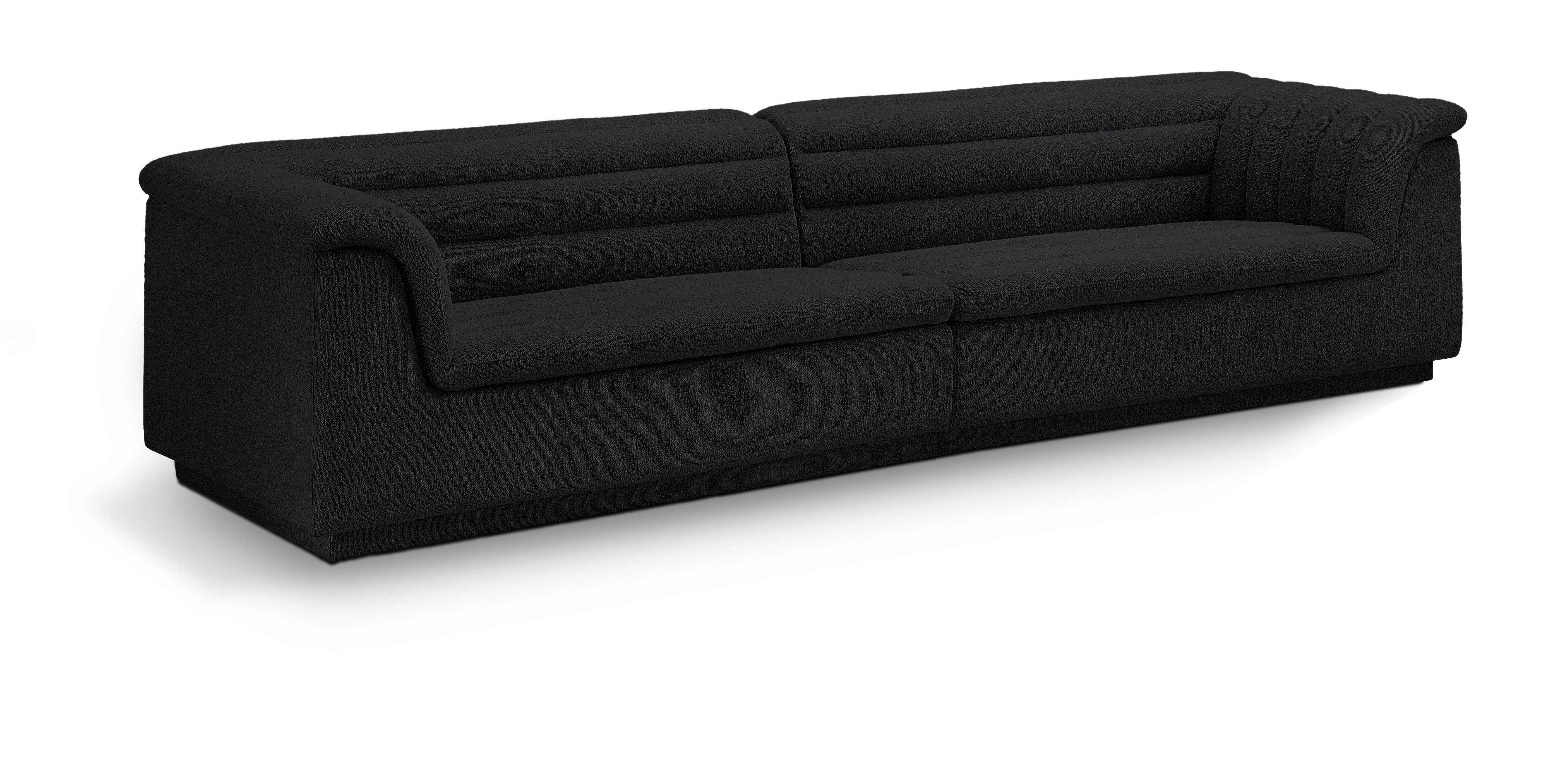 Cascade - Boucle Modular Sofa - Black