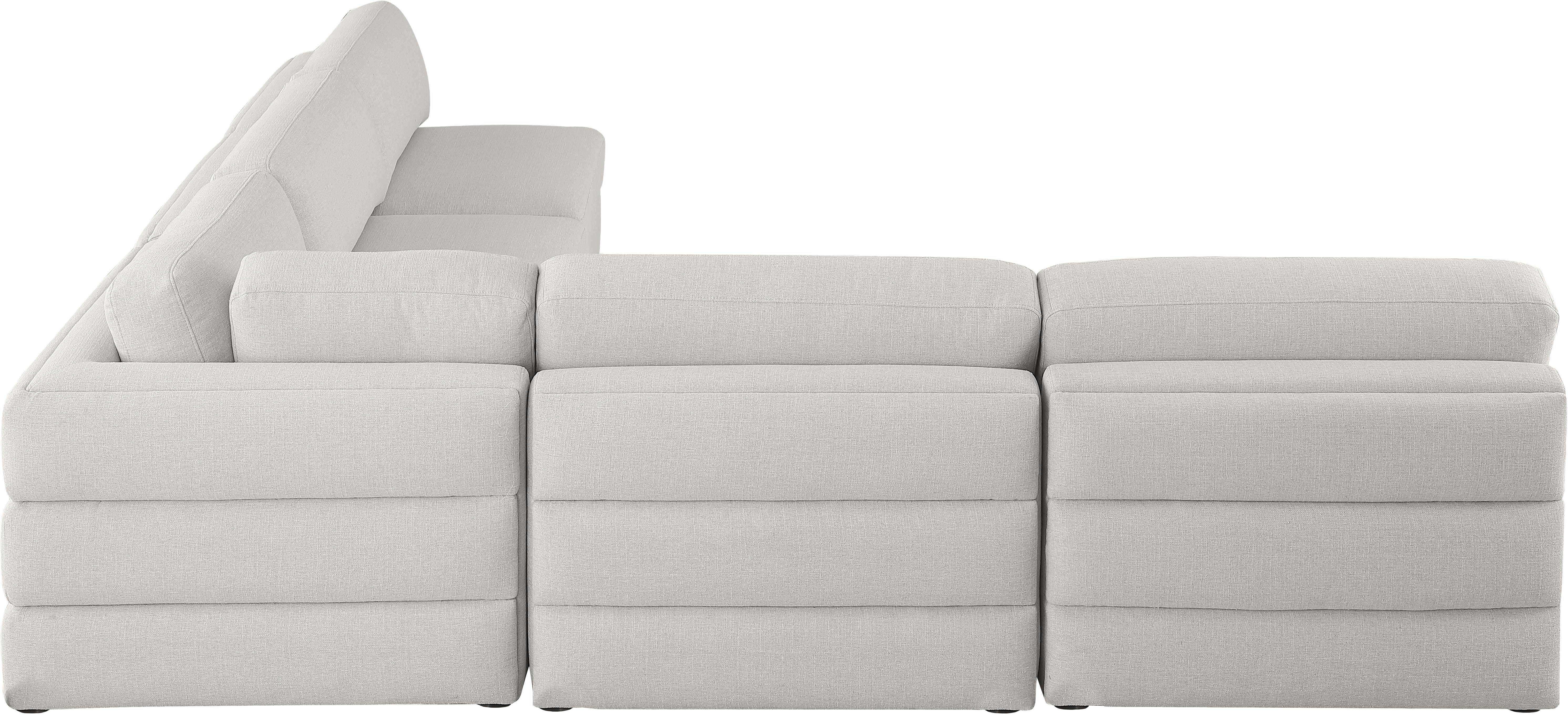 Beckham - 5 Piece Modular Corner Armless Sectional - Beige