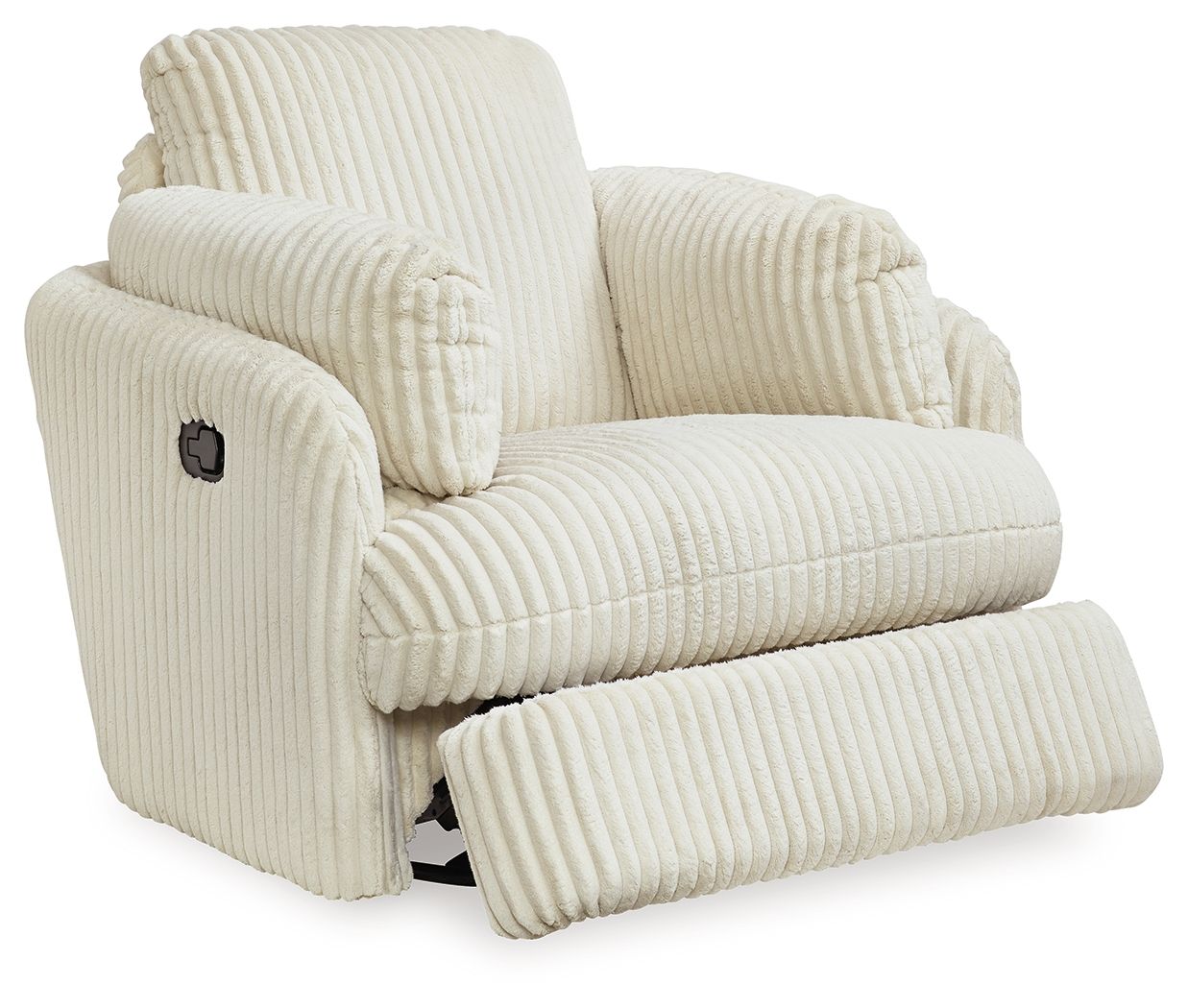Ashley Furniture Tie-Breaker - Swivel Glider Recliner - Ivory - Image 3