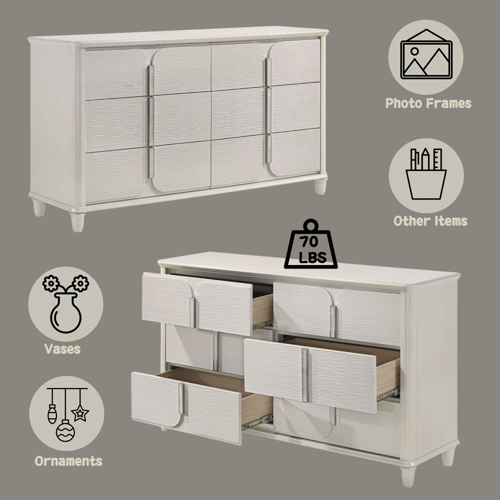 Laveda - Dresser - Pearl White, white, view 6
