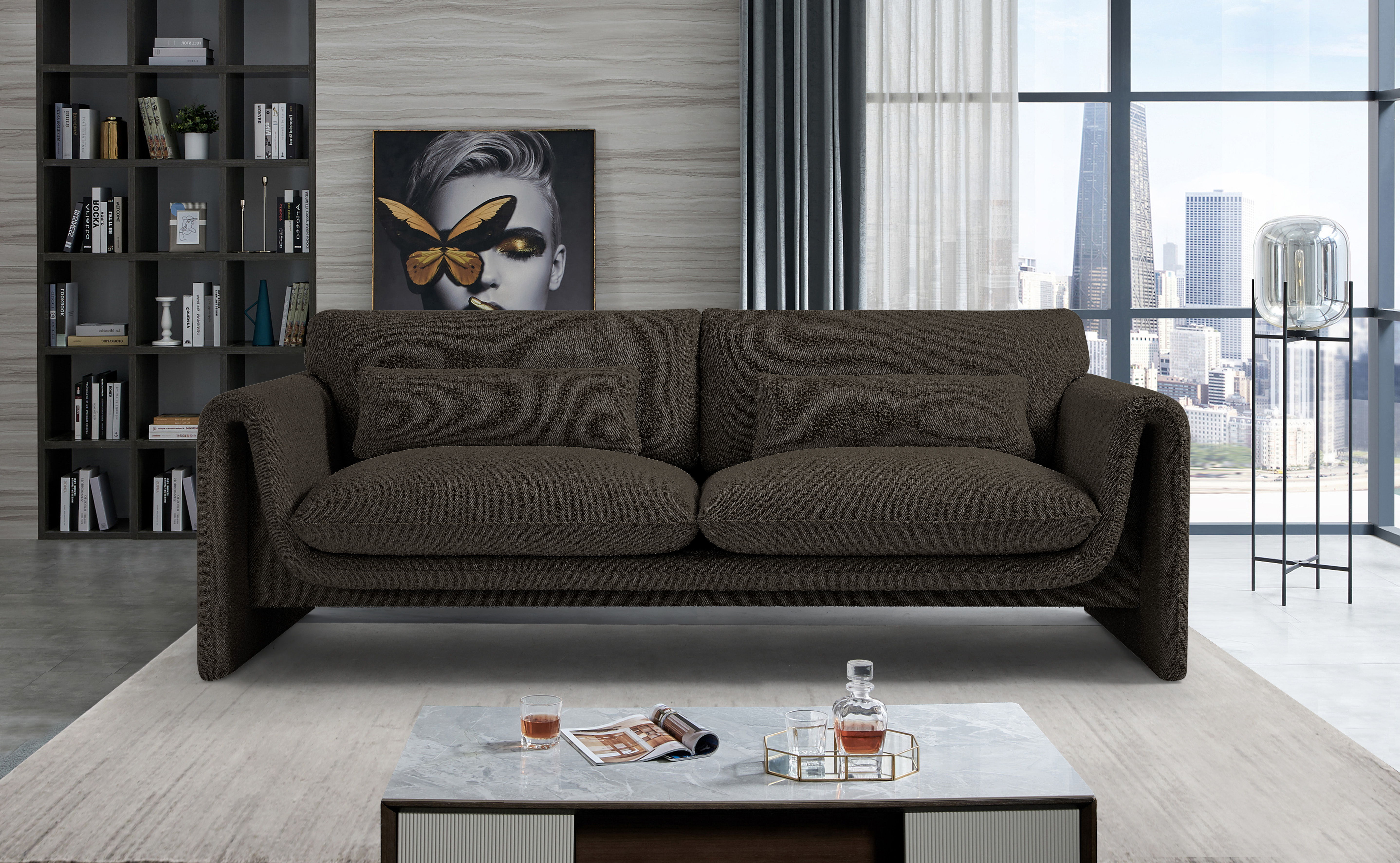 Stylus - Sofa - Brown