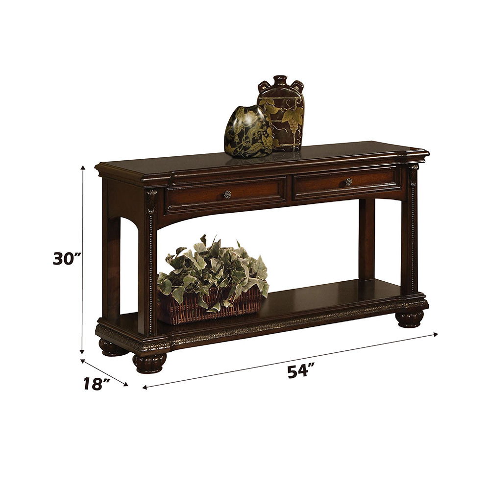Anondale - Sofa Table - Cherry, dark brown, view 3