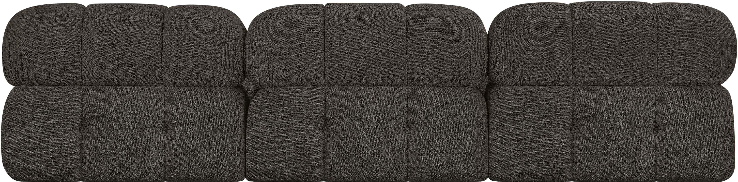 Ames - 3 Piece Modular Armless Sofa - Brown