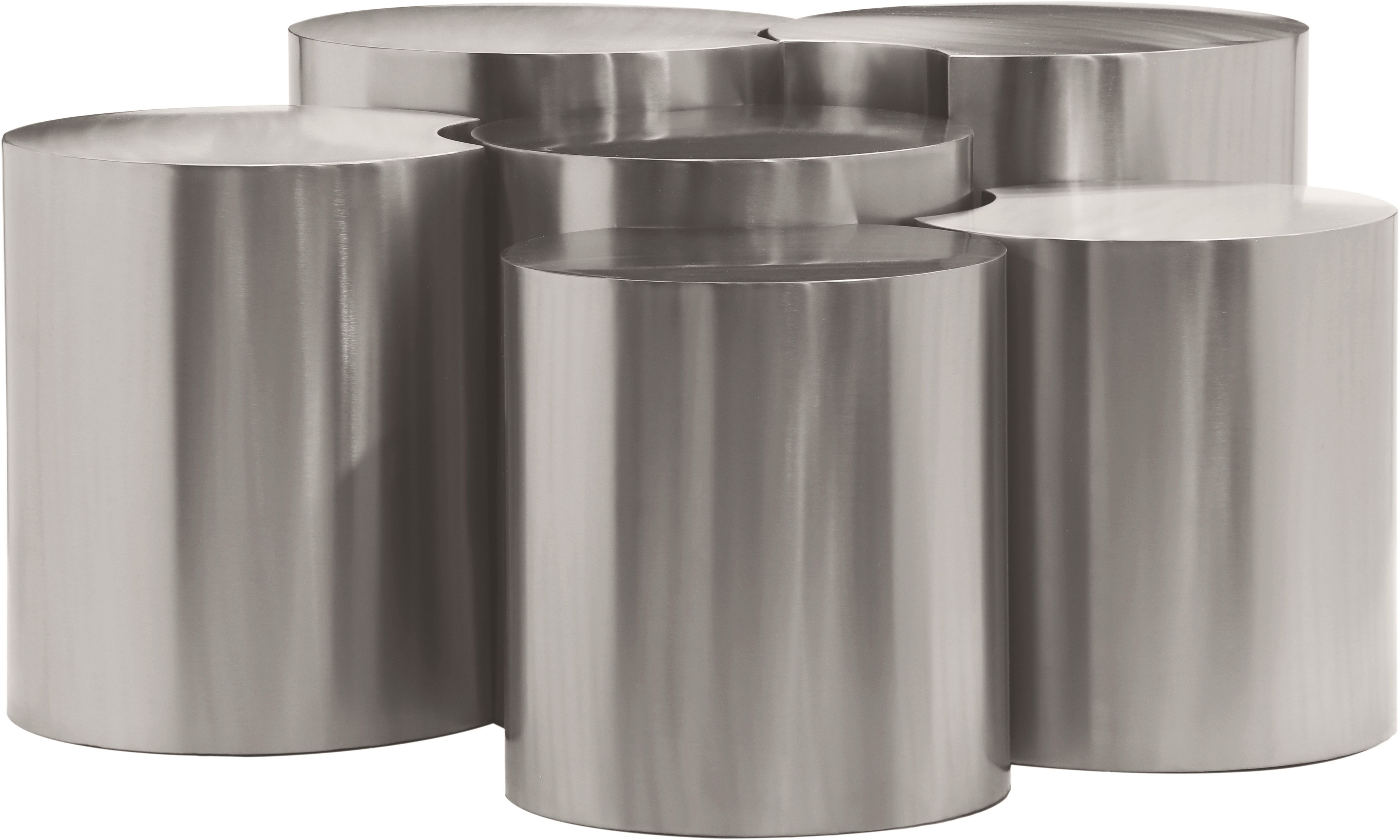 Dimple - 6 Piece Modular Coffee Table - Silver