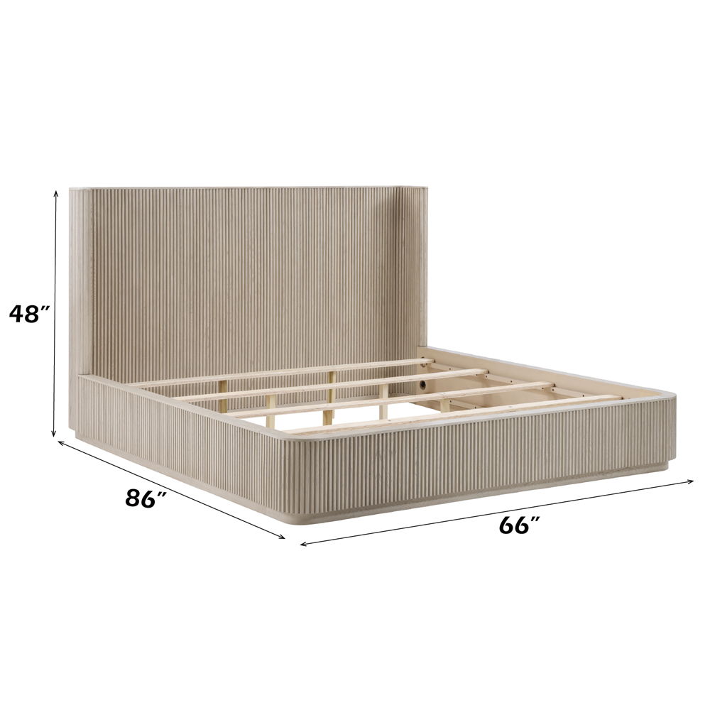 Leanna - Queen Bed - Light Oak, light brown, view 7