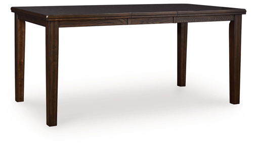 Haddigan - Dining Room Counter Height Butterfly Extension Table - Dark Brown, dark brown