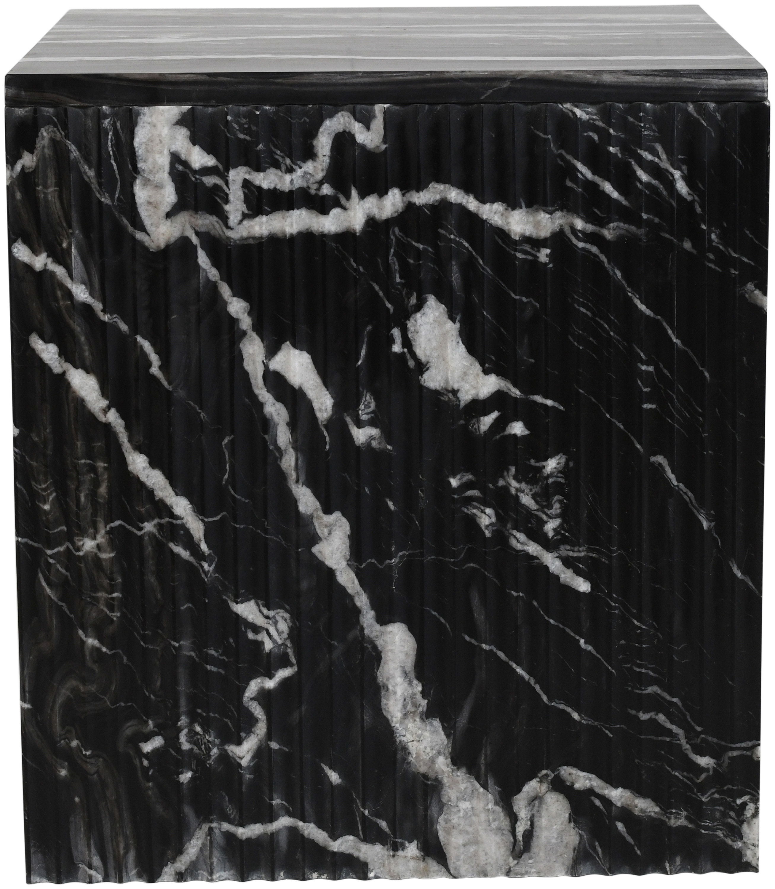 Pienza - Marble End Table - Black