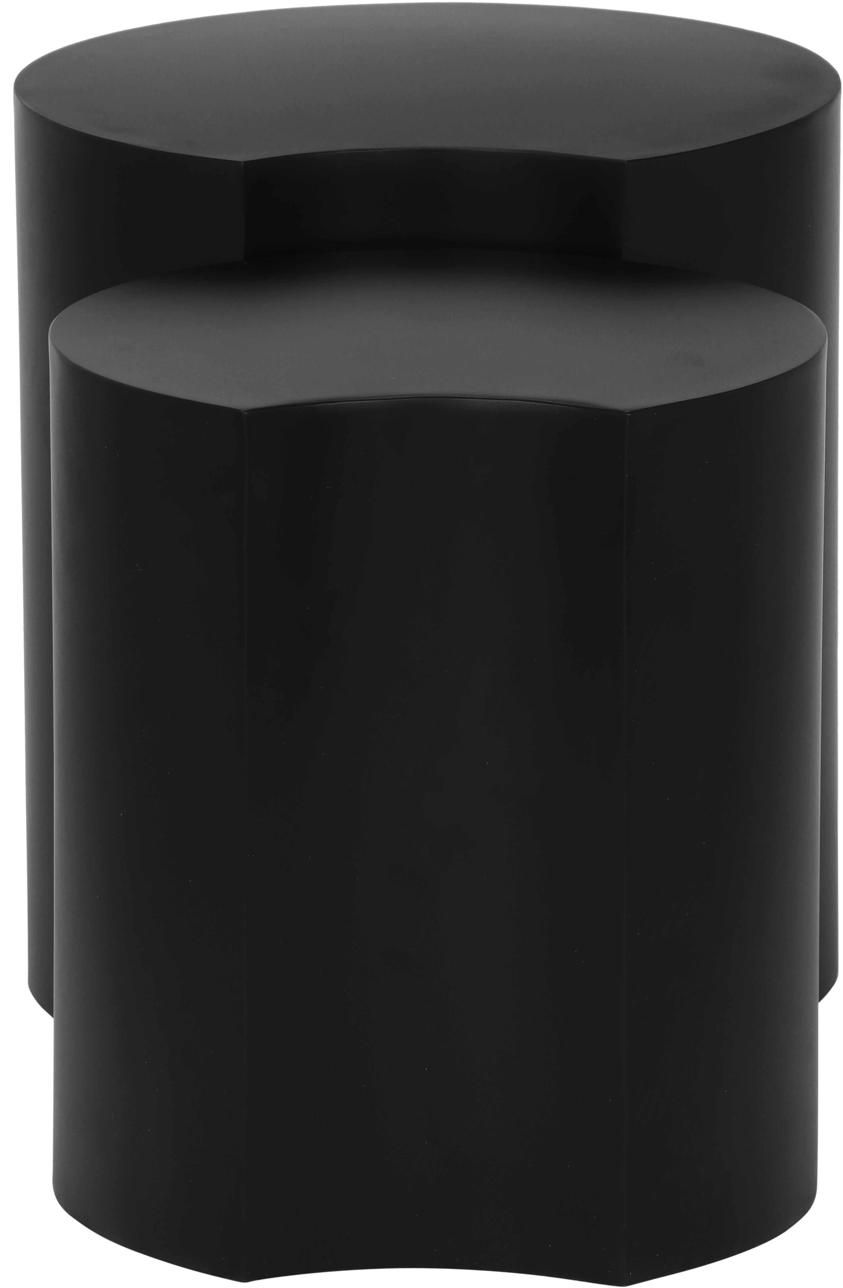 Dimple - 2 Piece Modular End Table - Matte Black