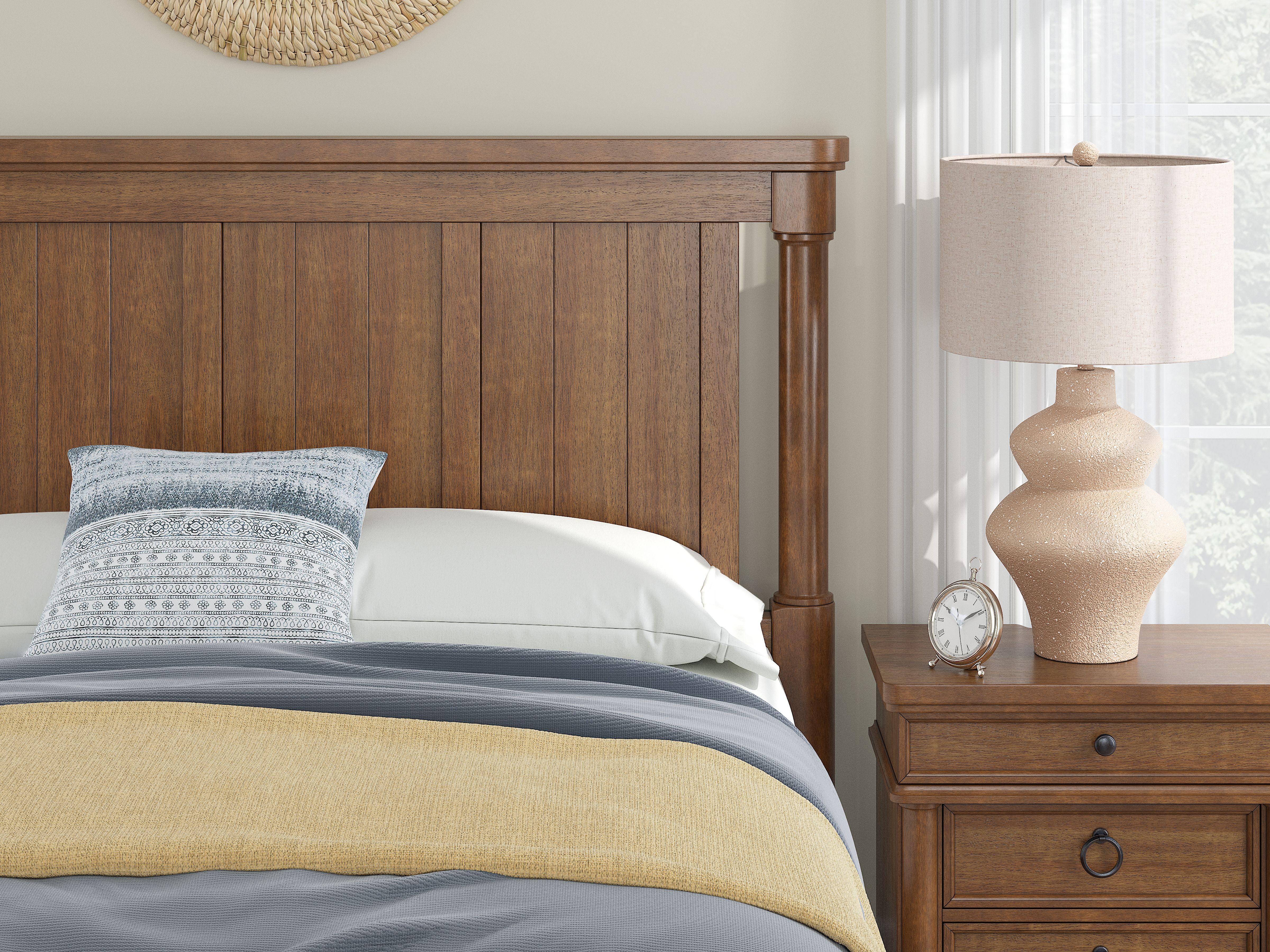 Ashley Furniture Rowlenstown - Queen Poster Bed - Brown - Image 9