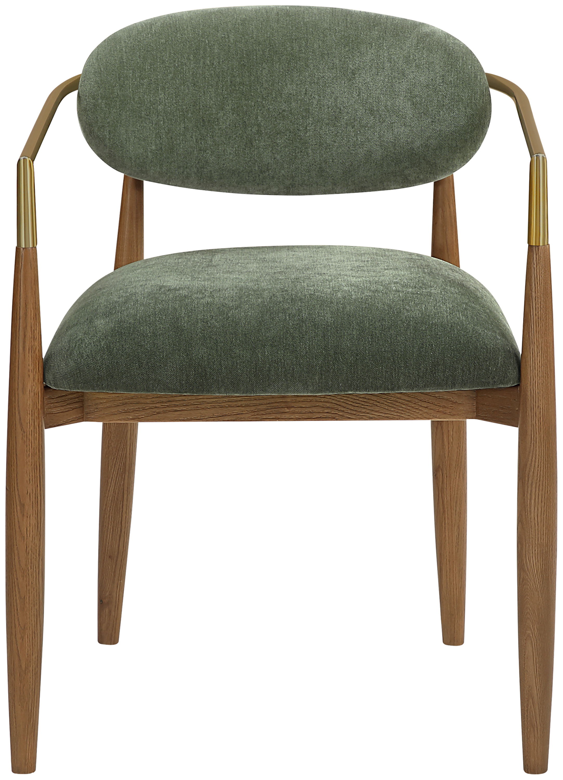 Riccio - Performance Fabric Upholstered Dining Arm Chair (Set of 2) - Olive