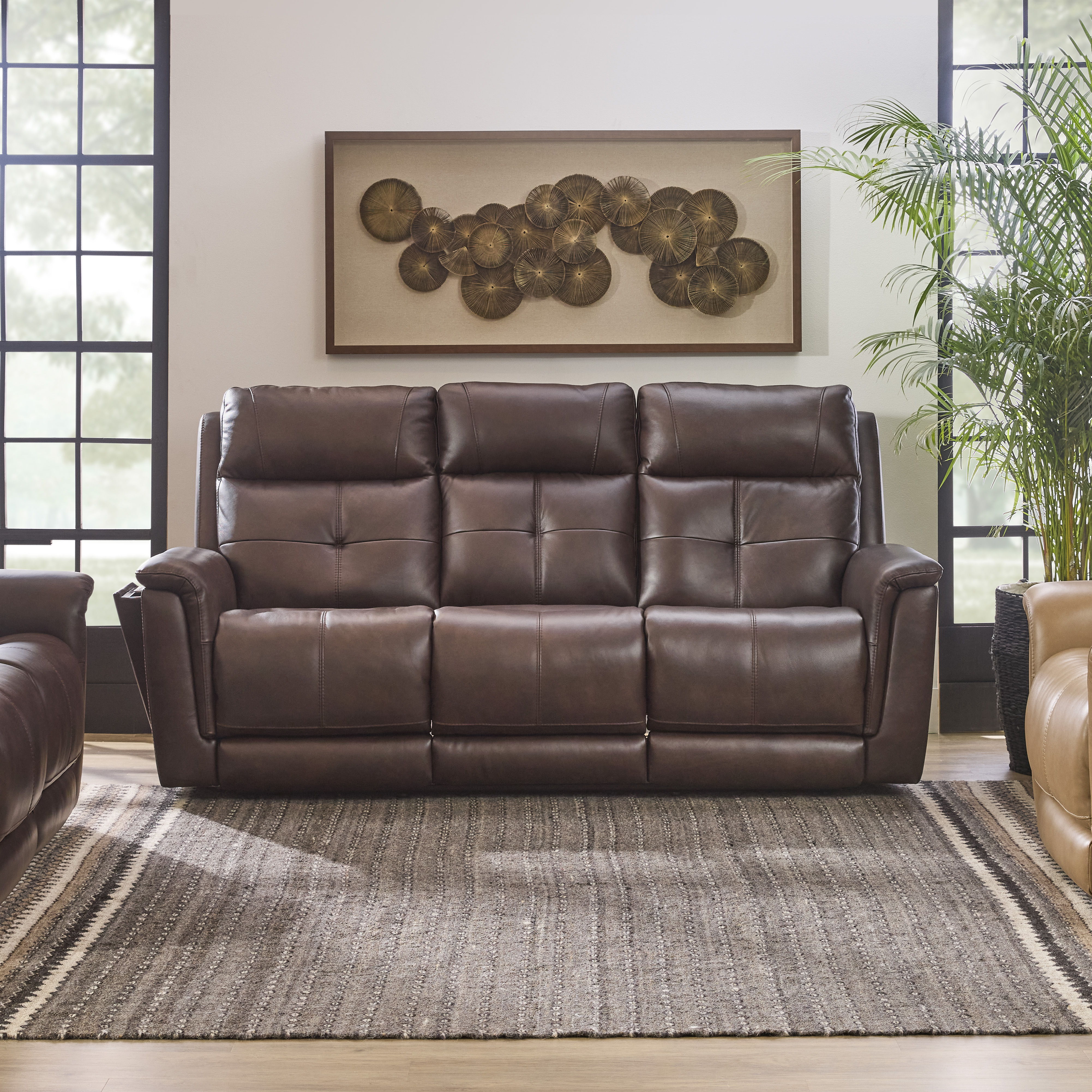 Ranger - Power Reclining Sofa With Console, Power Headrest, Lumbar, Heat & Massage - Dark Brown, dark brown, view 6