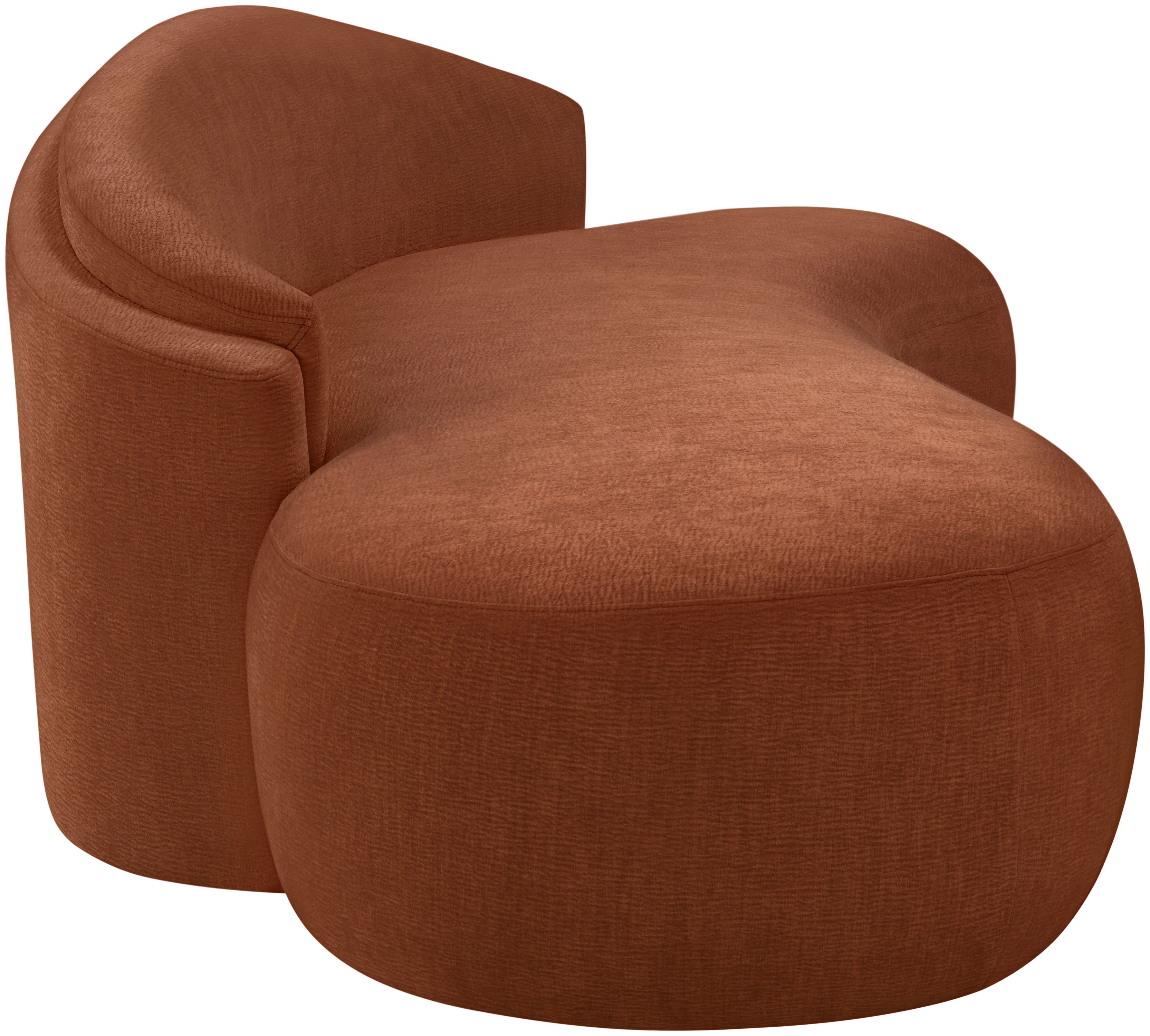 Caspian - Chenille Fabric 79" Upholstered Loveseat - Cognac