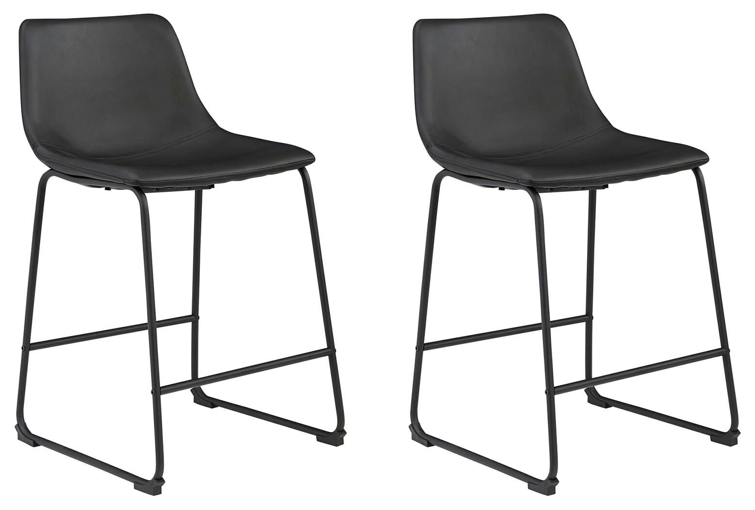 Centiar - Upholstered Barstool (Set of 2) - Black