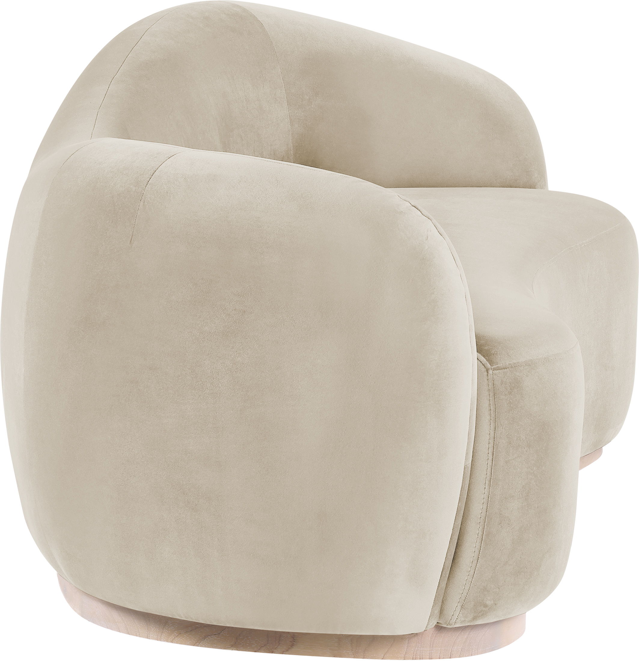 Gustavo - Velvet 92.5" Upholstered Sofa - Cream