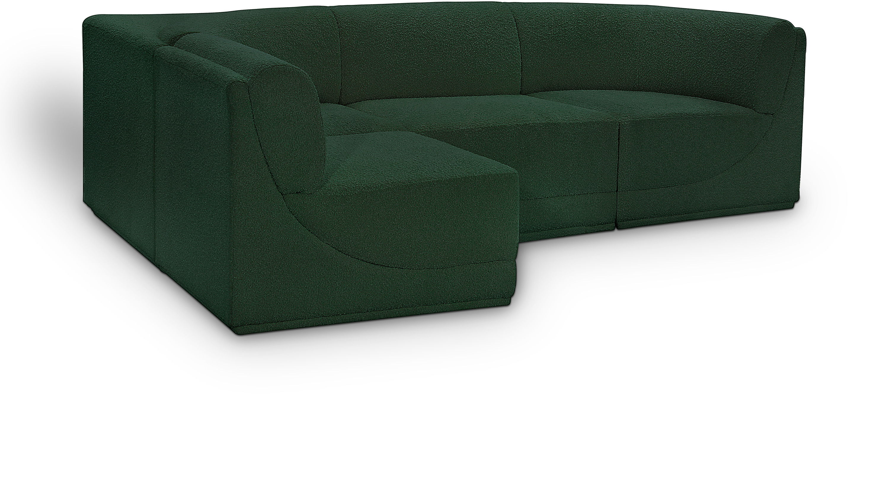 Ollie - 4 Piece Modular Sectional - Green