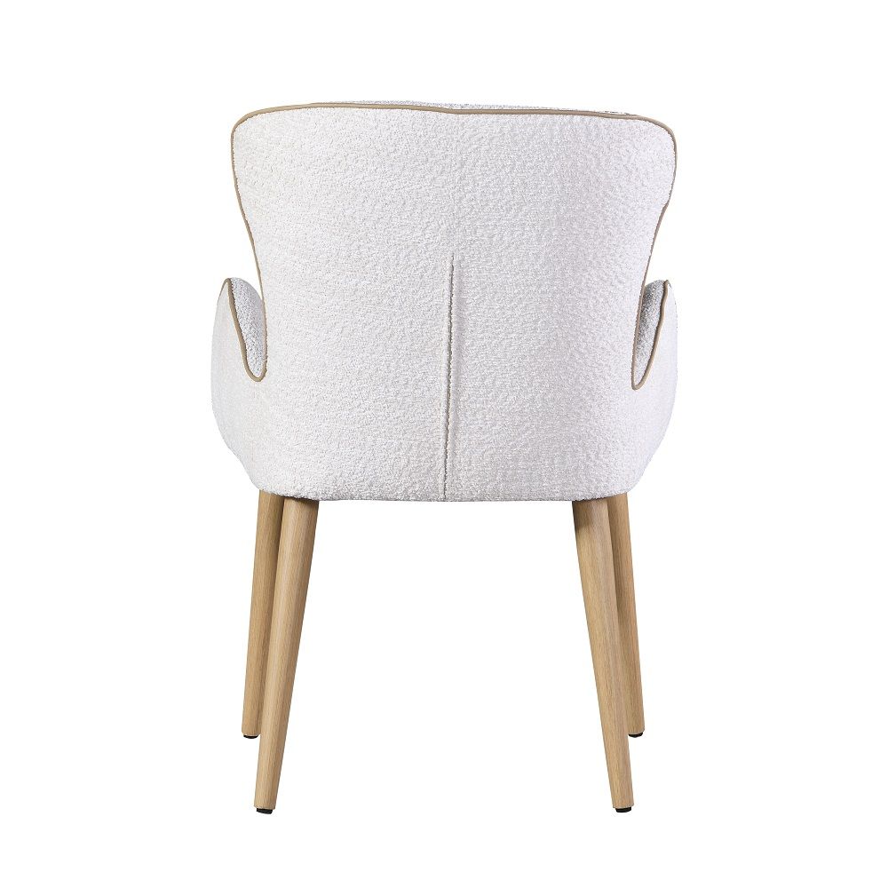 Adalynn - Side Chair (Set of 2) - Beige Boucle & Oak, white, view 4