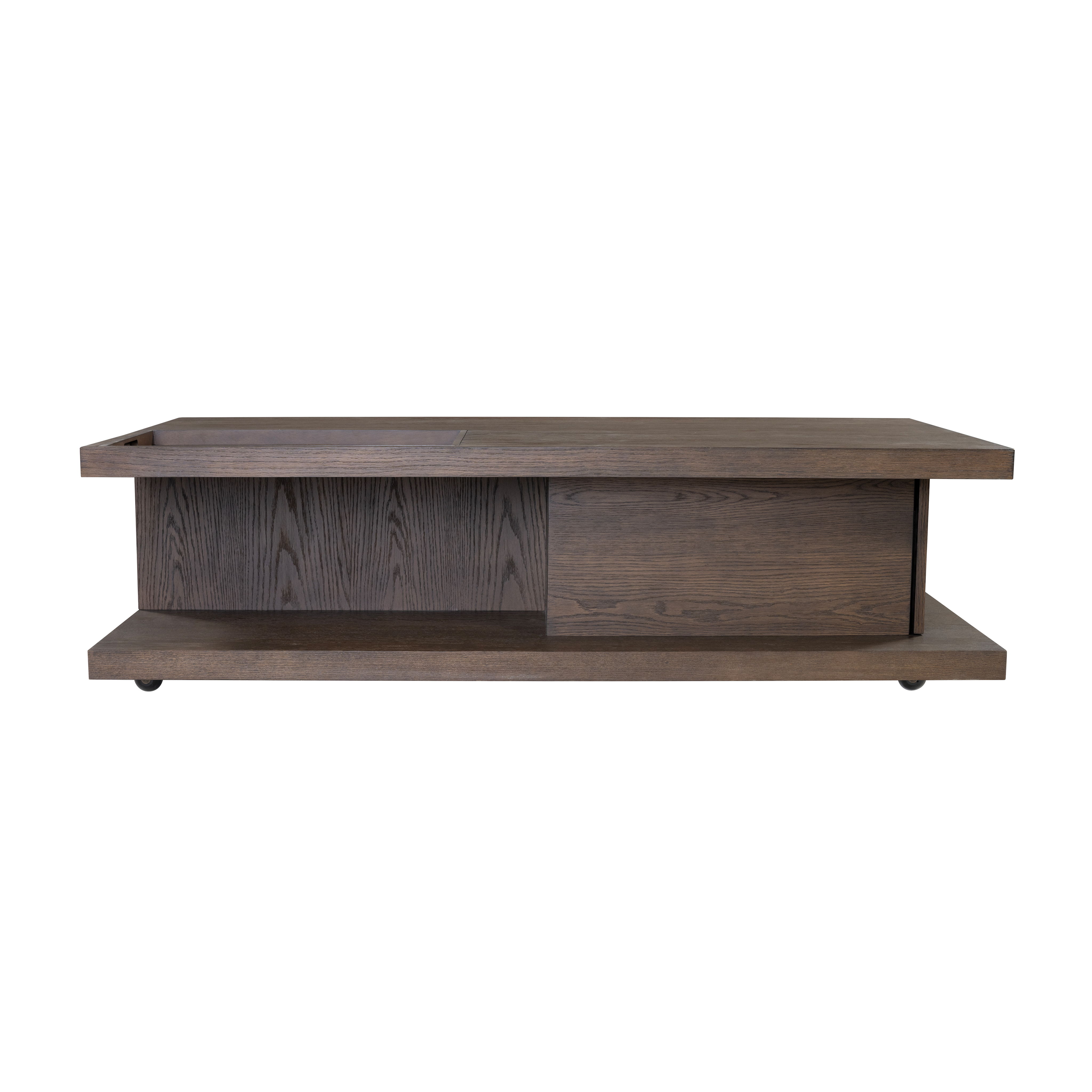 Athens - Rectangular Coffee Table With Casters - Chocolate Brown, dark brown, view 2
