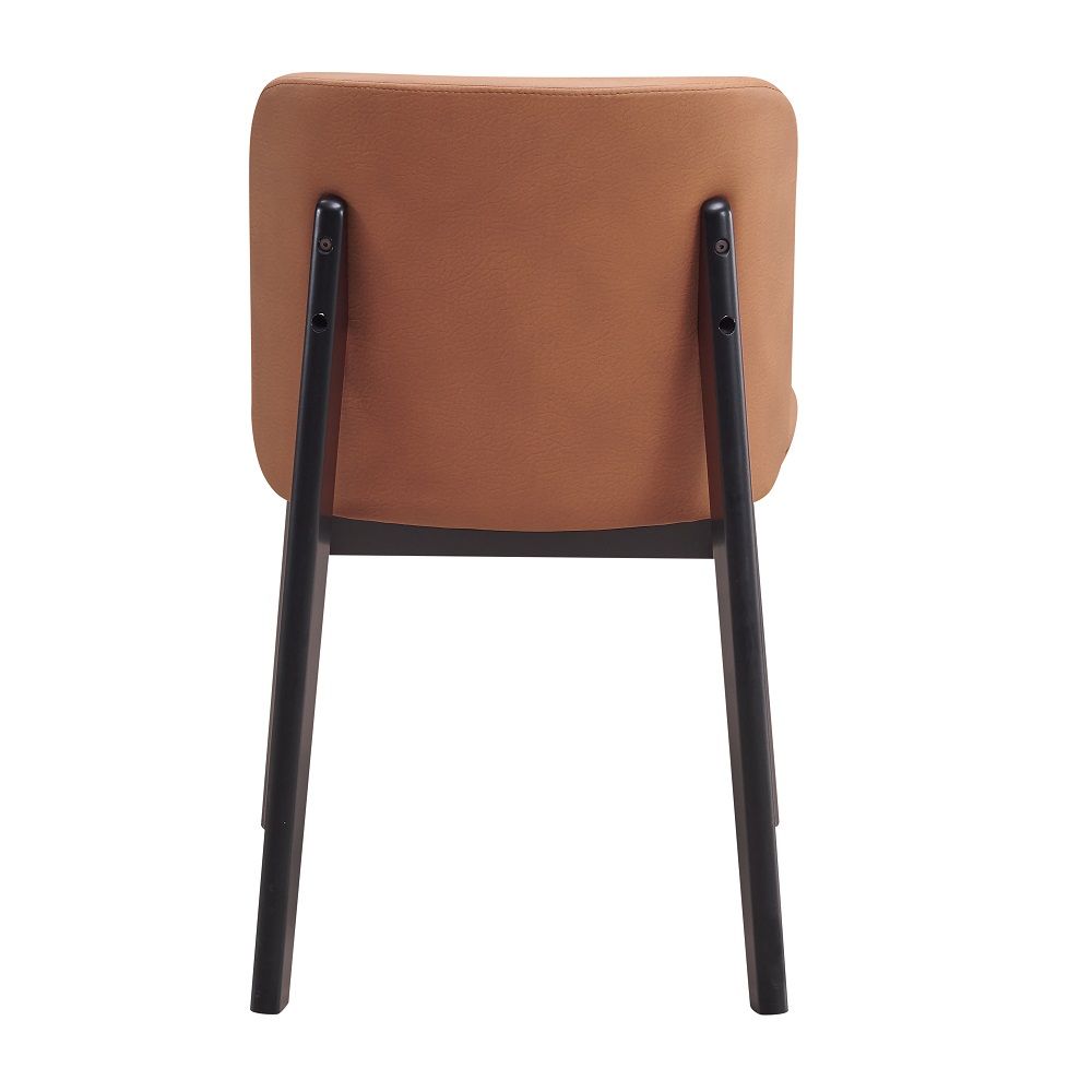 Eliora - Side Chair (Set of 2) - Camel Polish Microfiber & Black, light brown, view 8