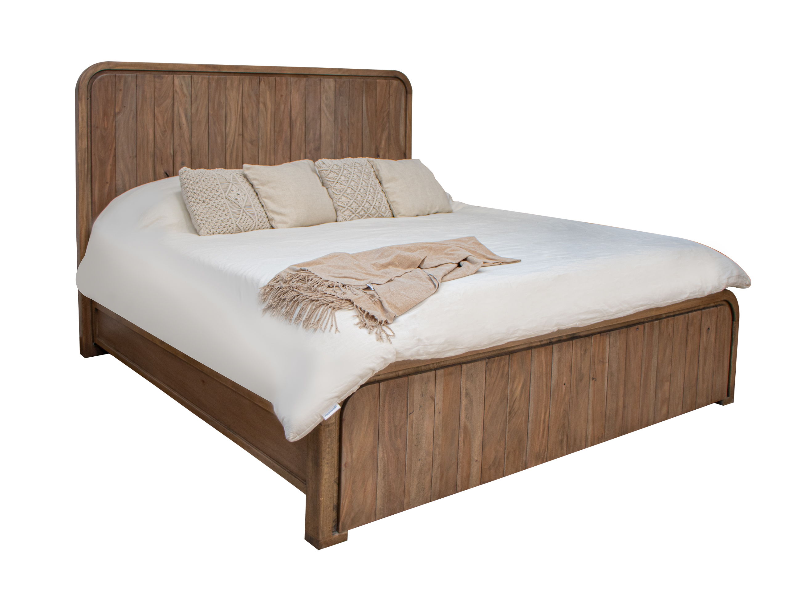 International Furniture Direct Mezquite - King Platform Bed - Reddish Brown
