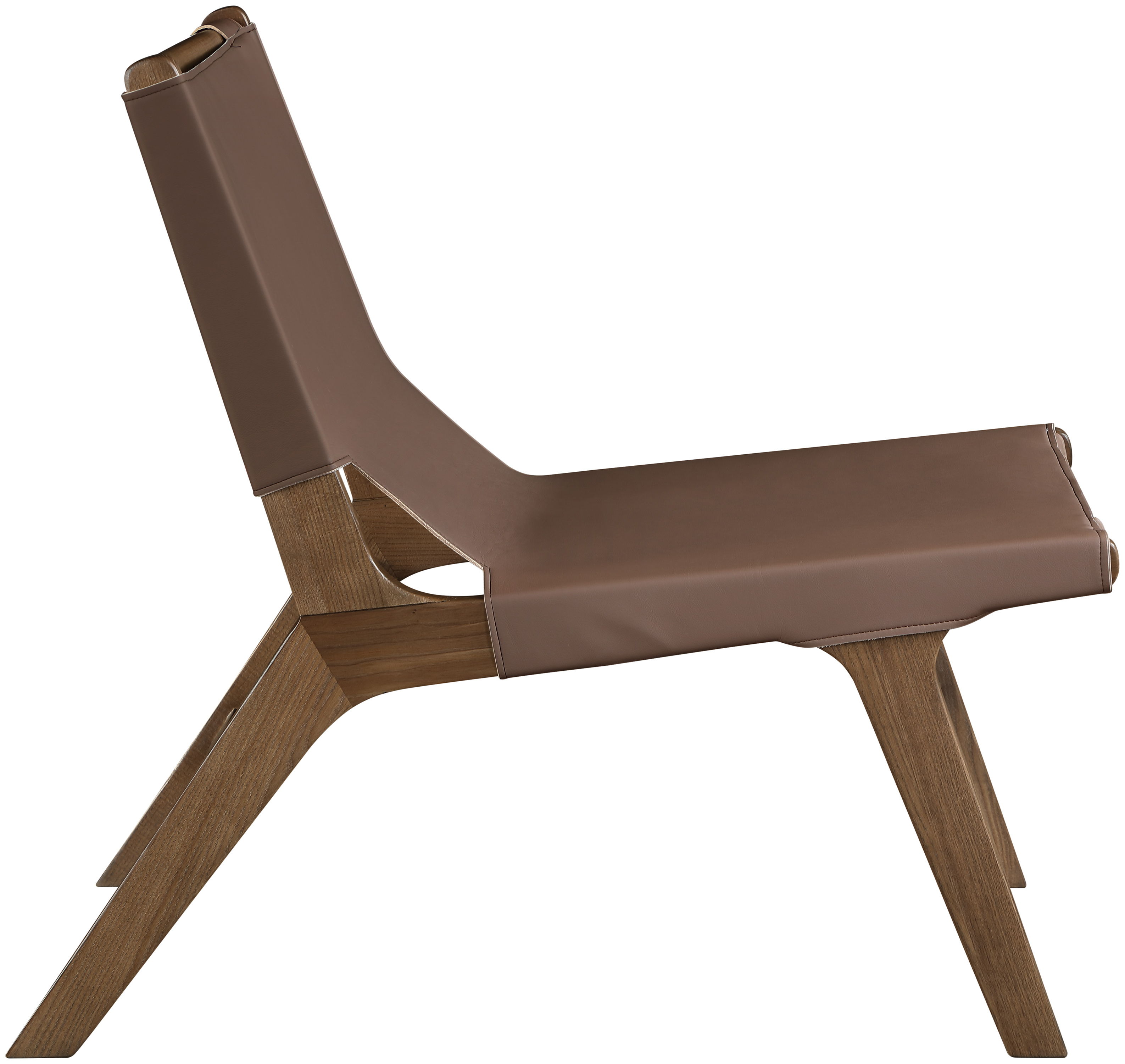 Rawlins - Vegan Leather Upholstered Accent Chair - Brown