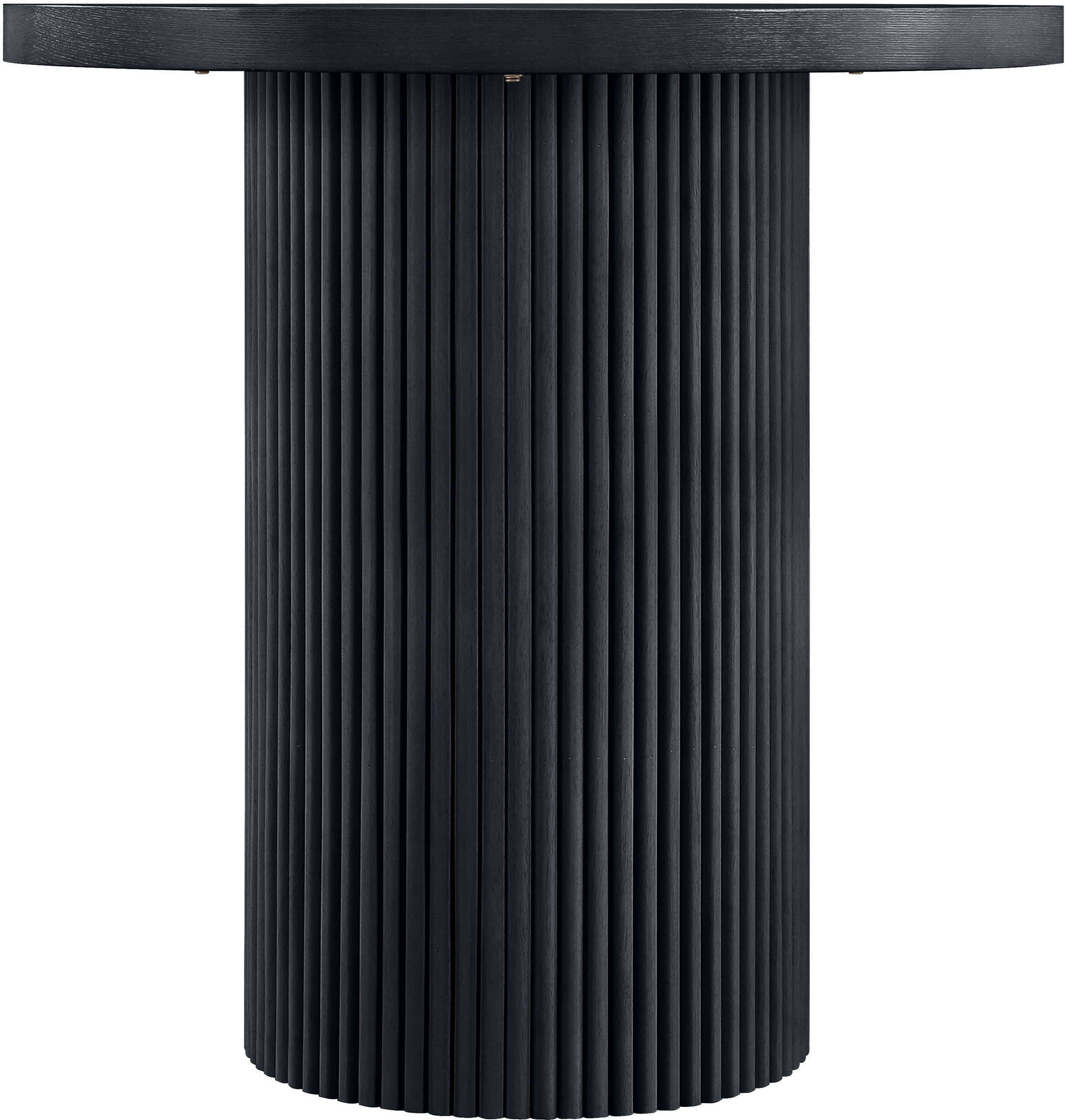 Belinda - Oak Veneer And Solid Wood Round Counter Height Table - Black
