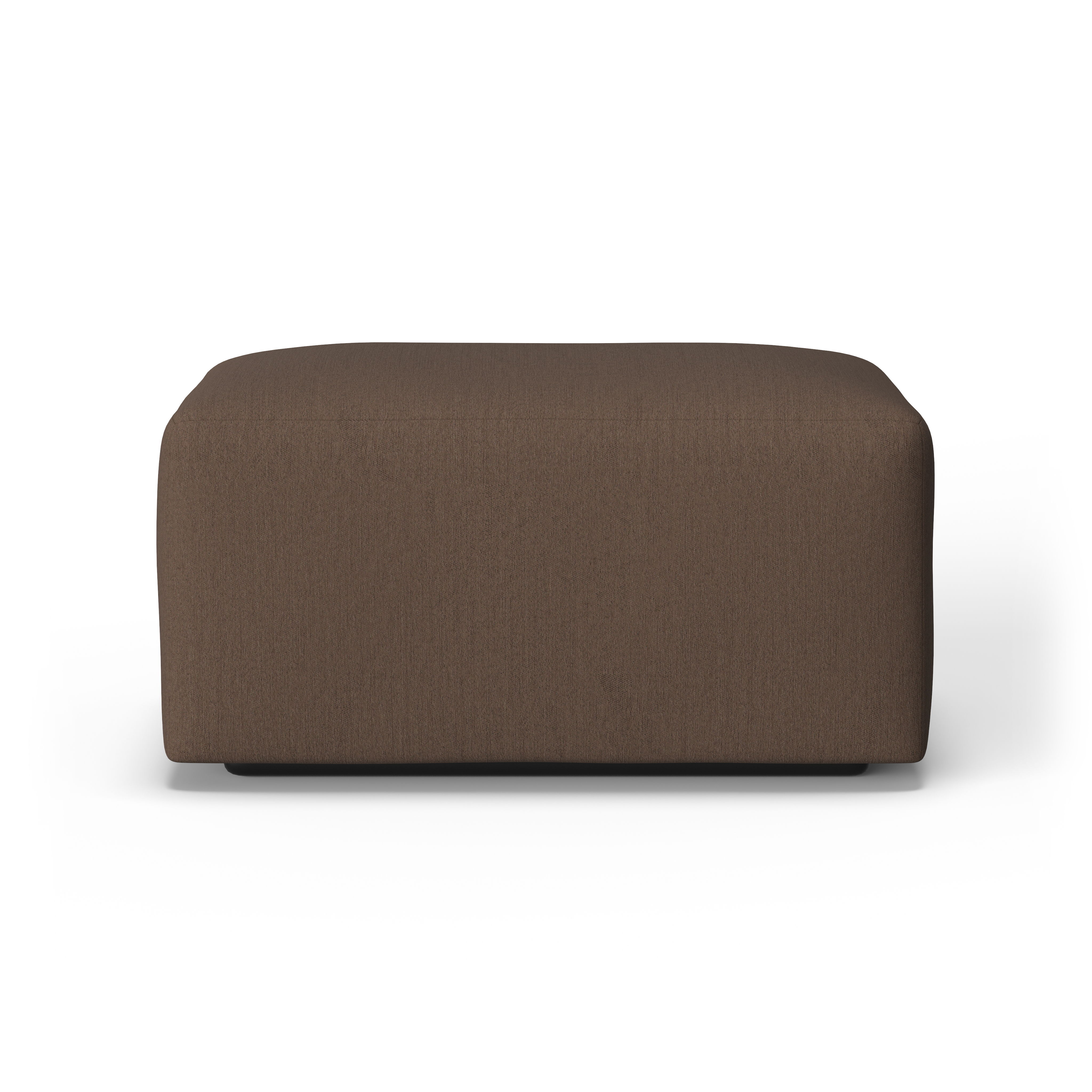 Dawson - Fabric Stationary Ottoman, dark brown, view 3