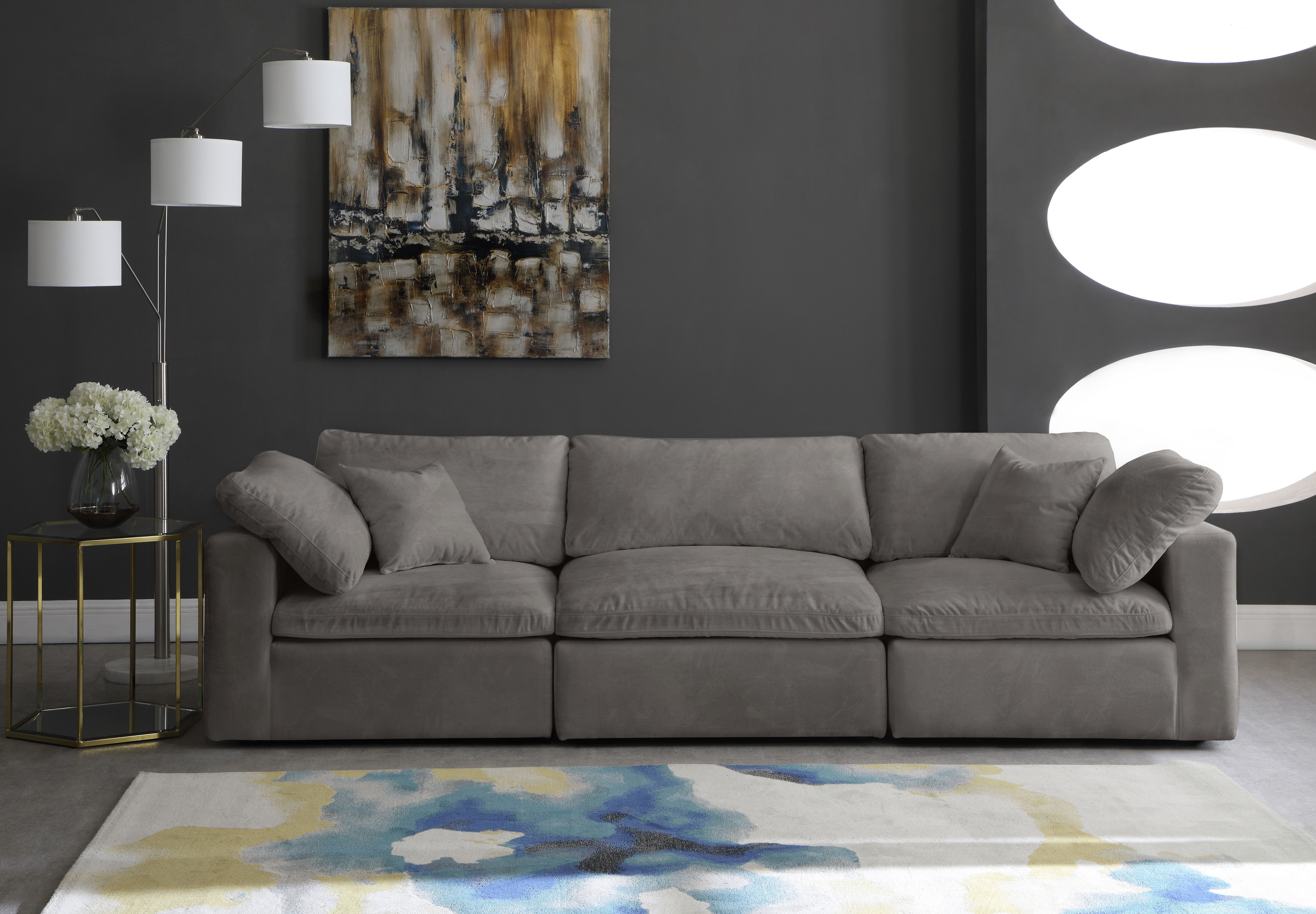 Cozy - 3 Piece Modular Sofa - Gray