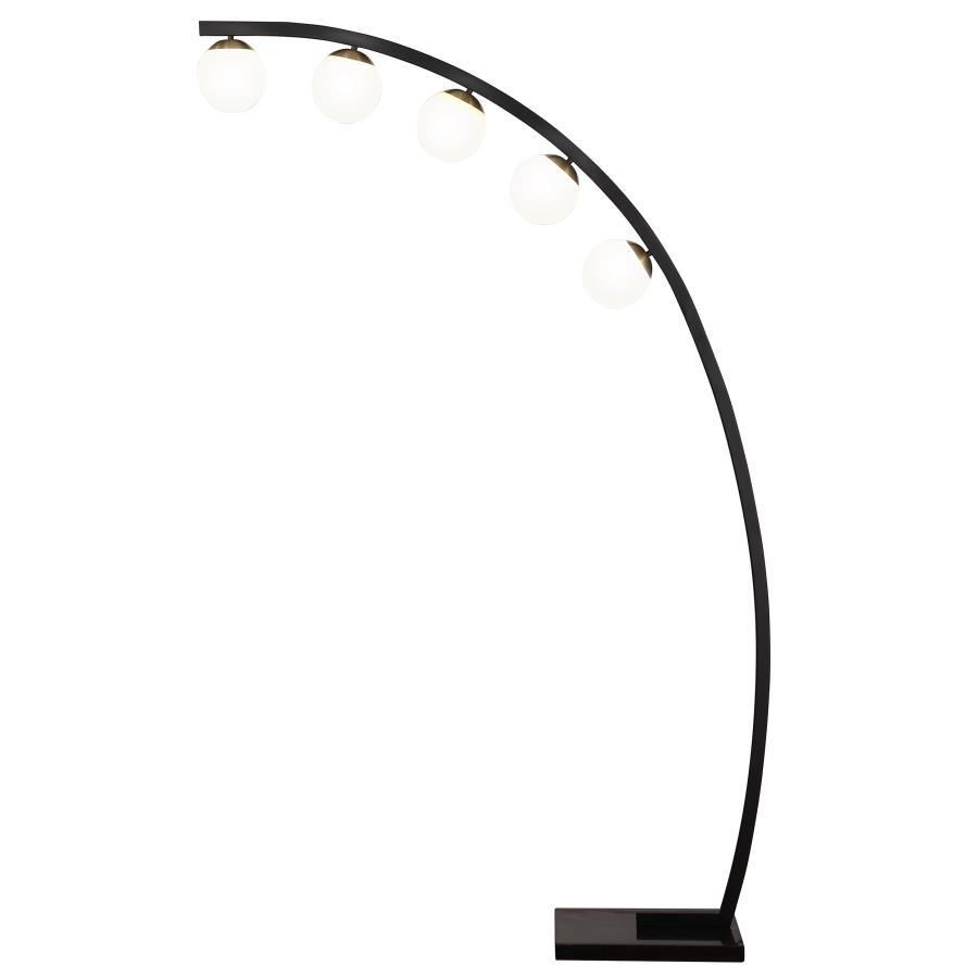 Cody - Spherical 5 - light Arc Metal Floor Lamp - Black Image