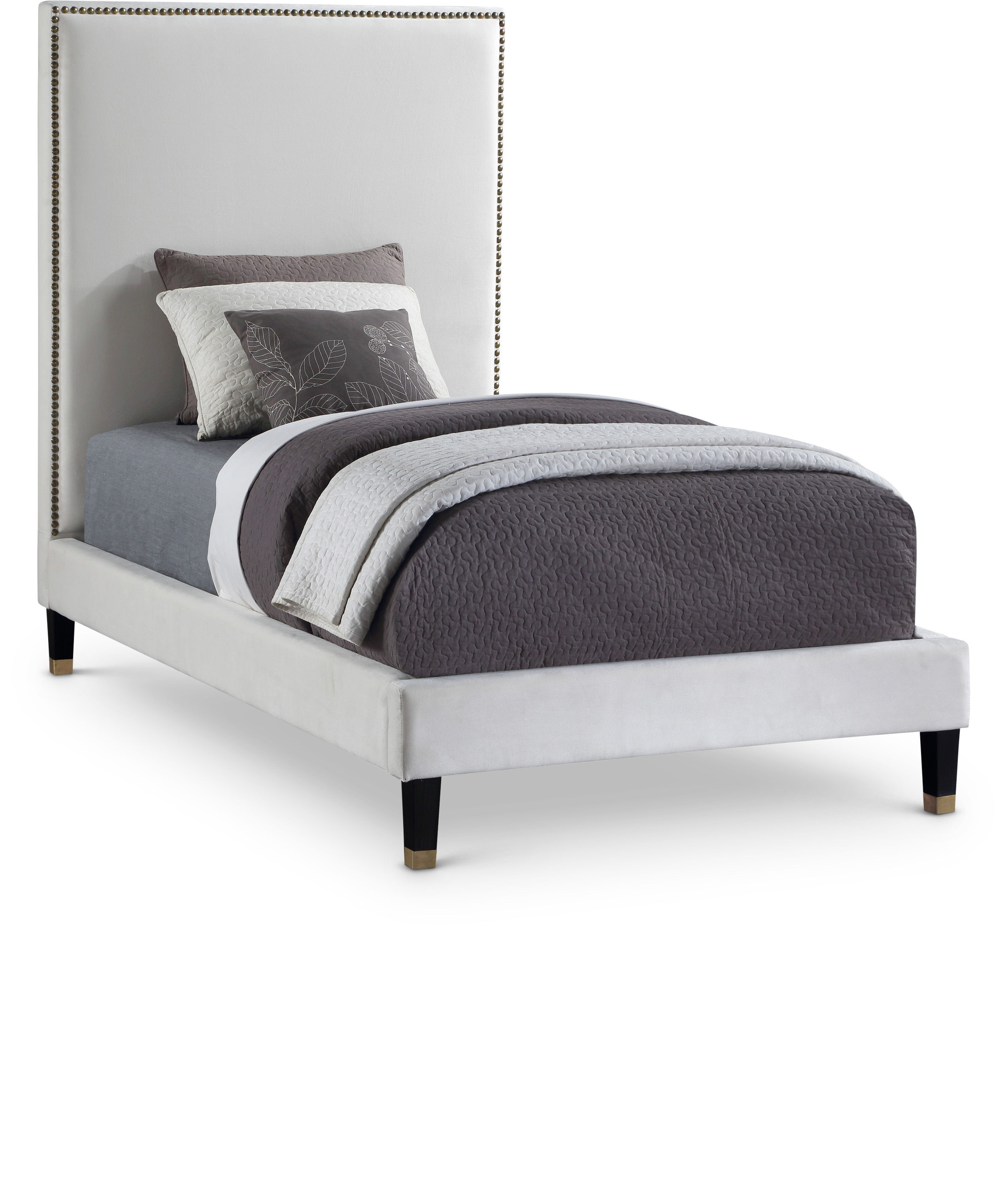 Harlie - Twin Bed - Cream