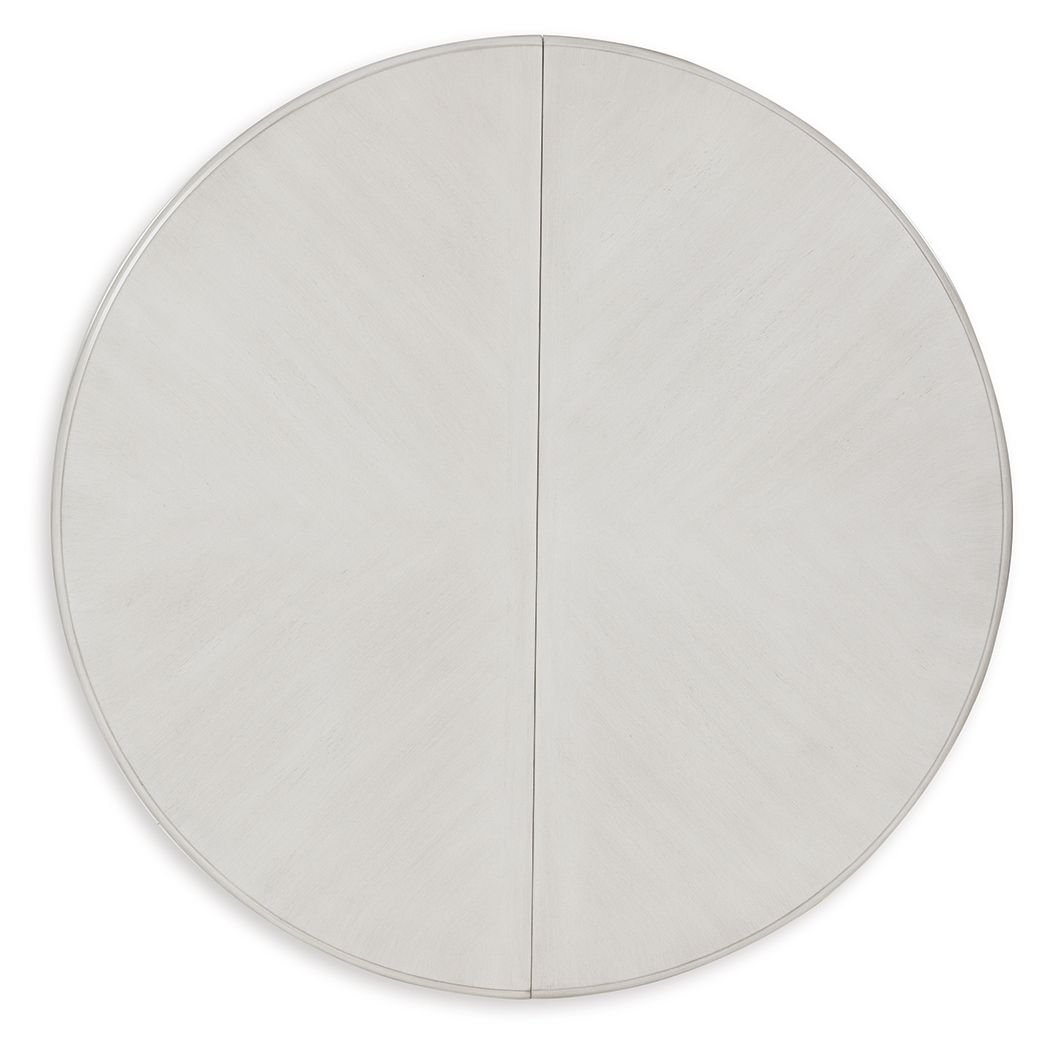 Ashley Furniture Montelaine - Oval Dining Room Extension Table - Antique White - Image 8