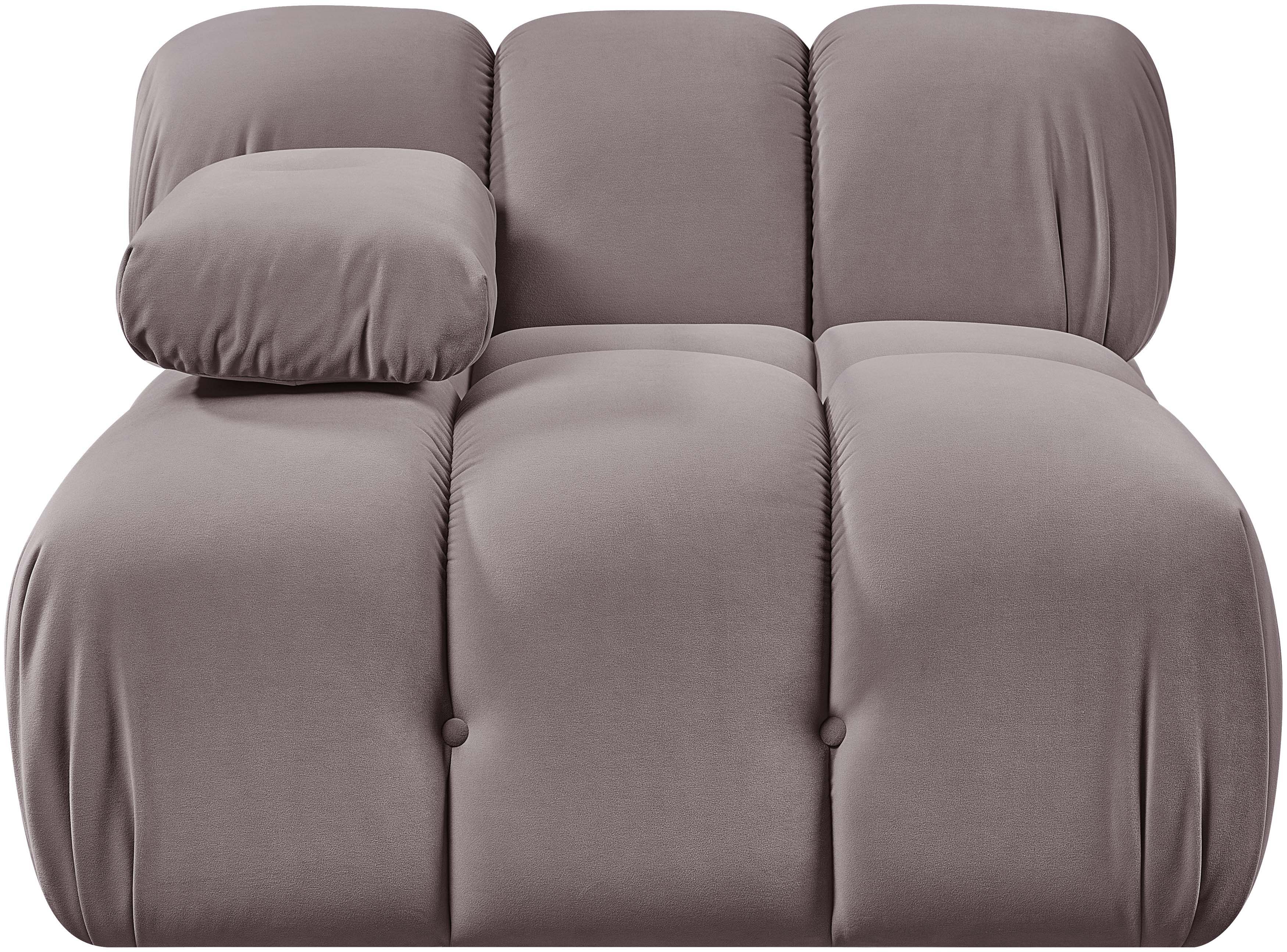 Orin - Velvet Performance Fabric Upholstered Modular Chair - Taupe