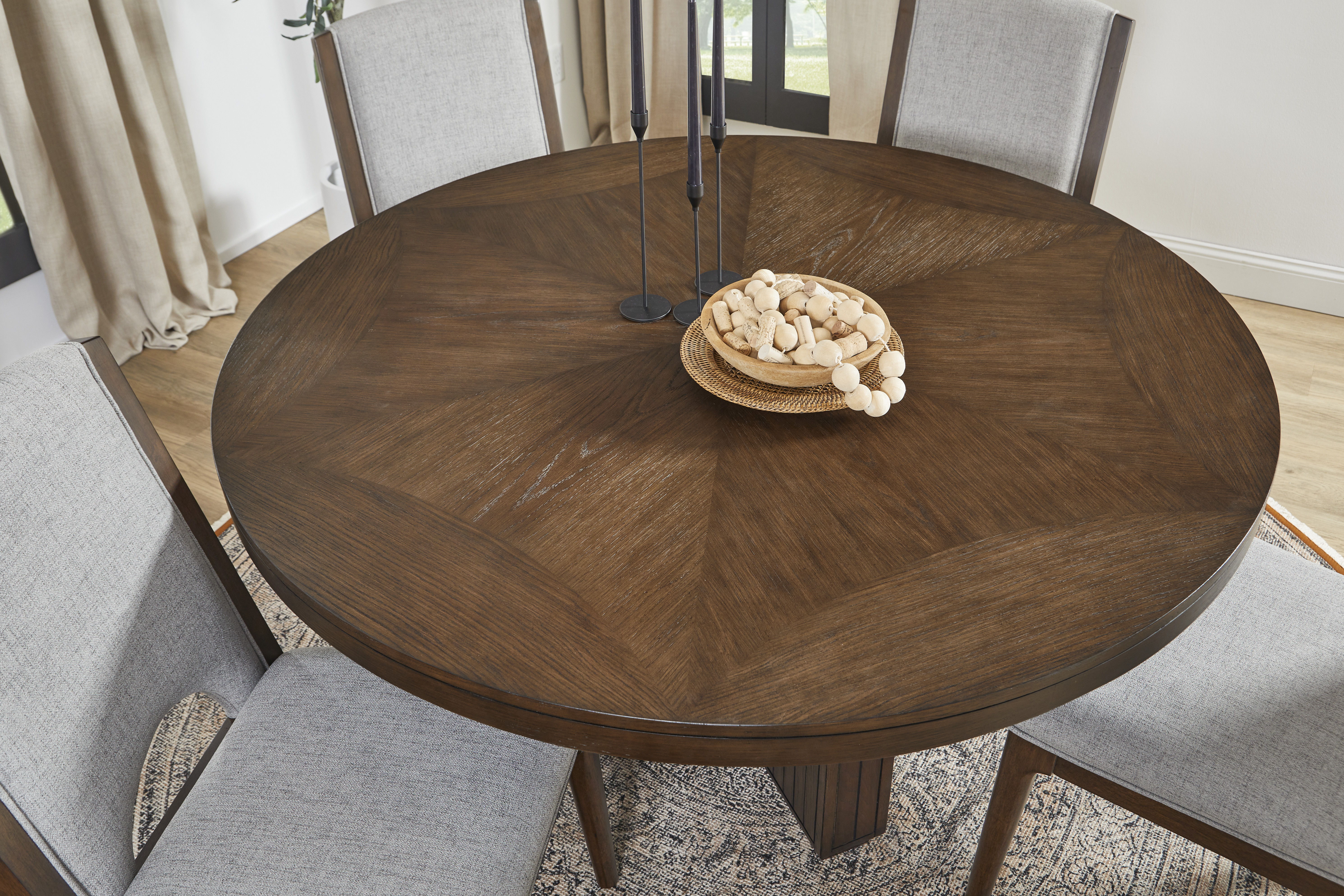 Athens - Round Dining Table - Chocolate Brown, dark brown, view 7