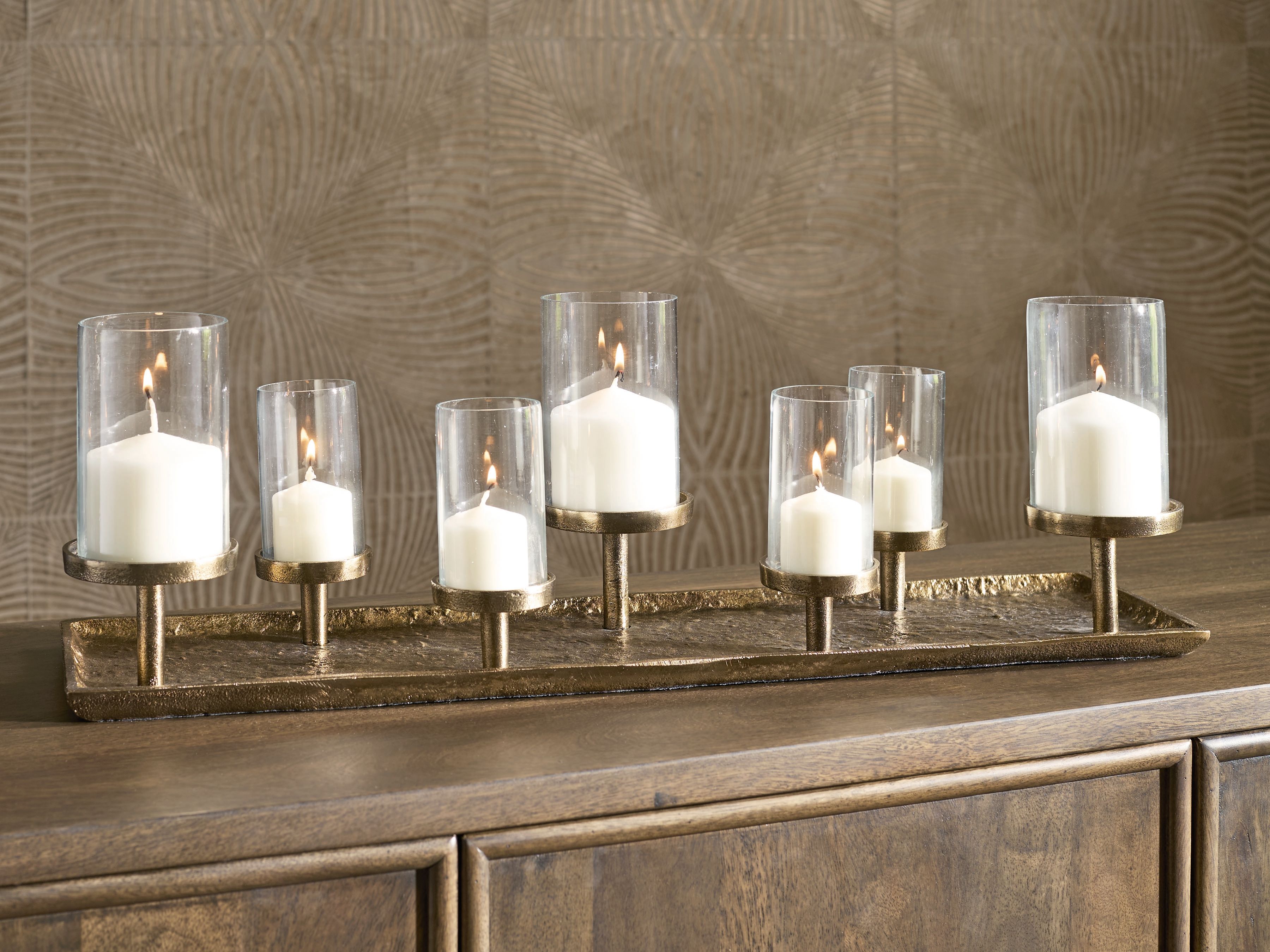 Wallmond - Candle Holder - Antique Brass Finish
