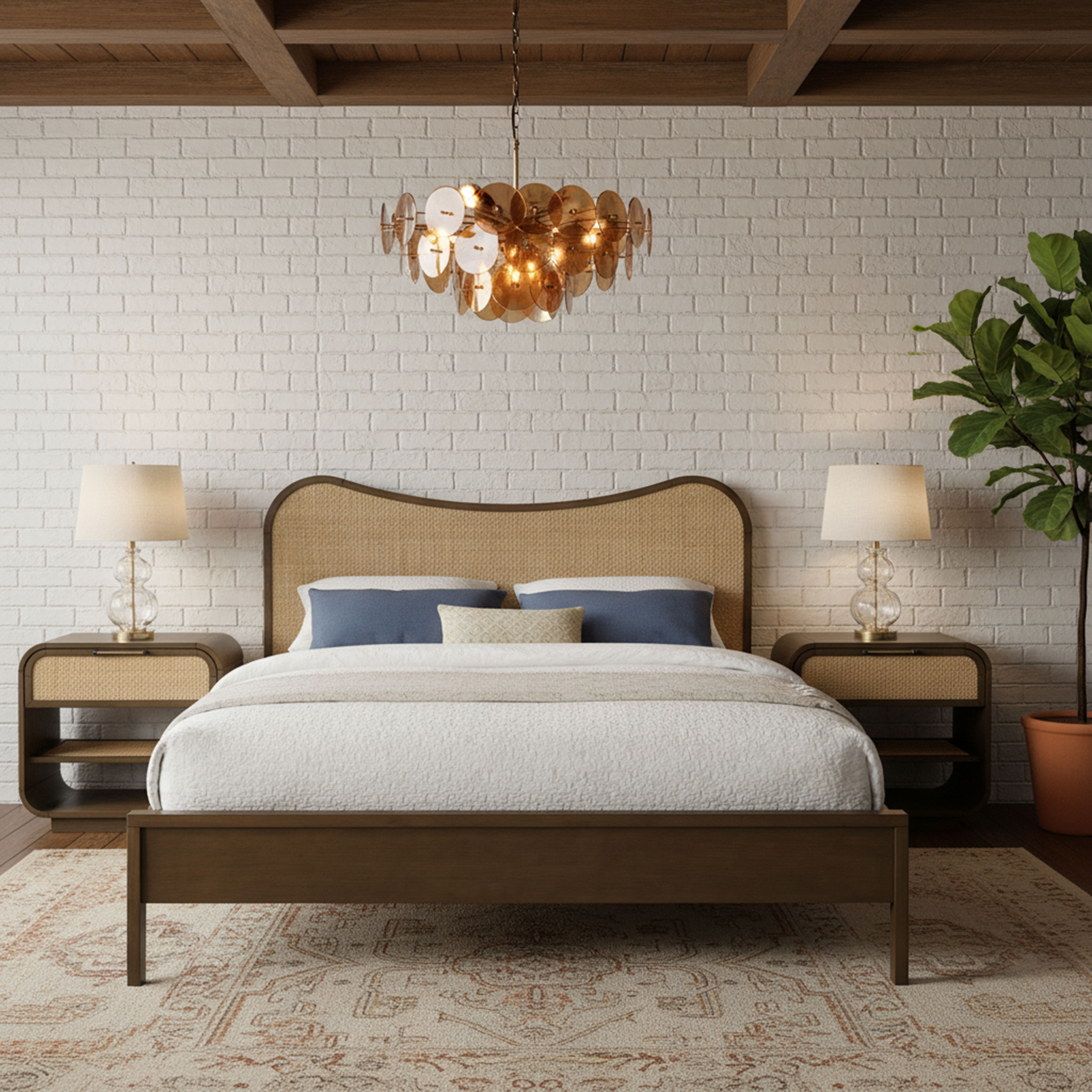 Windsor - Solid Wood Queen Bed (3 Boxes) - Brown