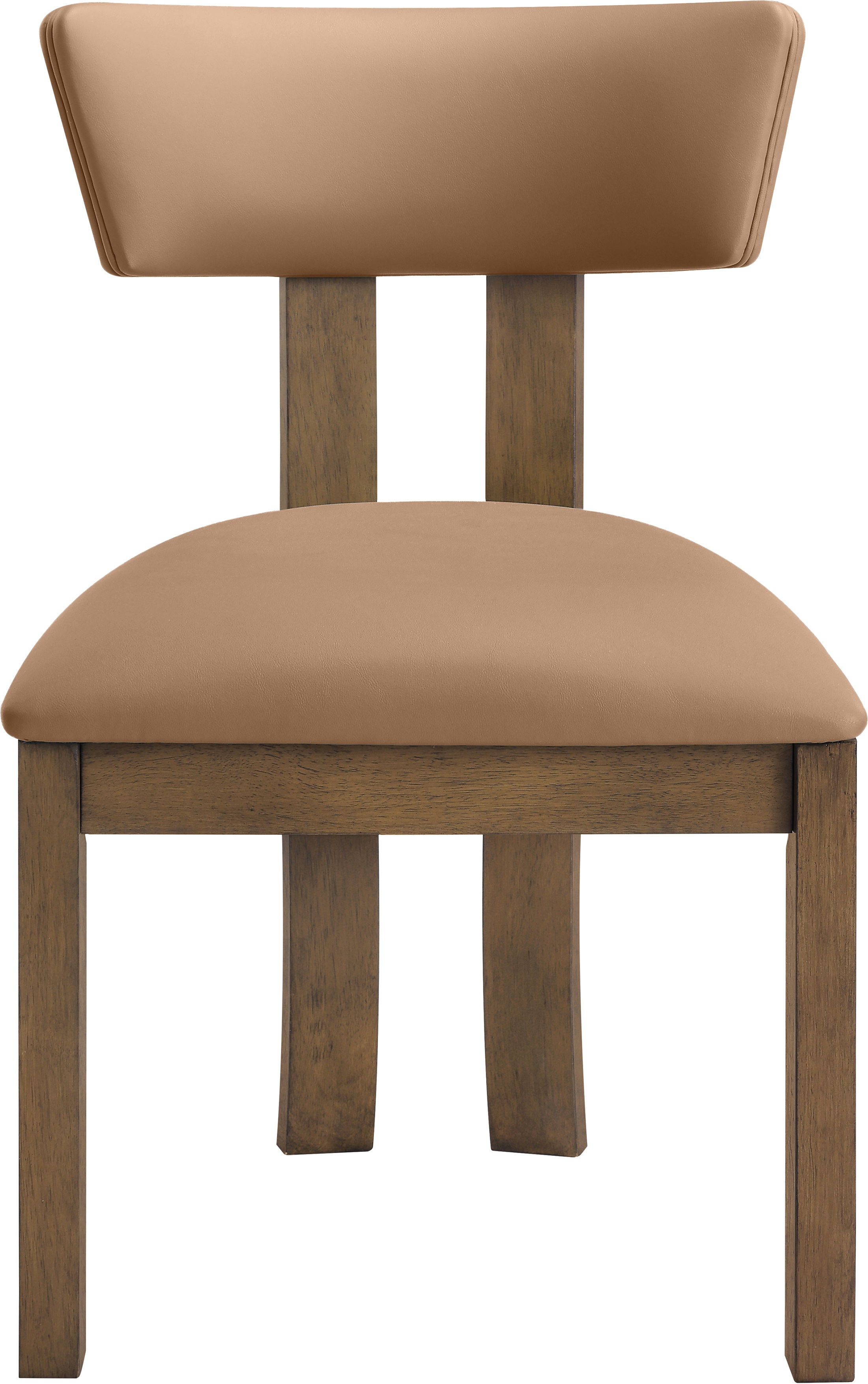 Lavrin - Vegan Leather Upholstered Dining Side Chair (Set of 2) - Cognac