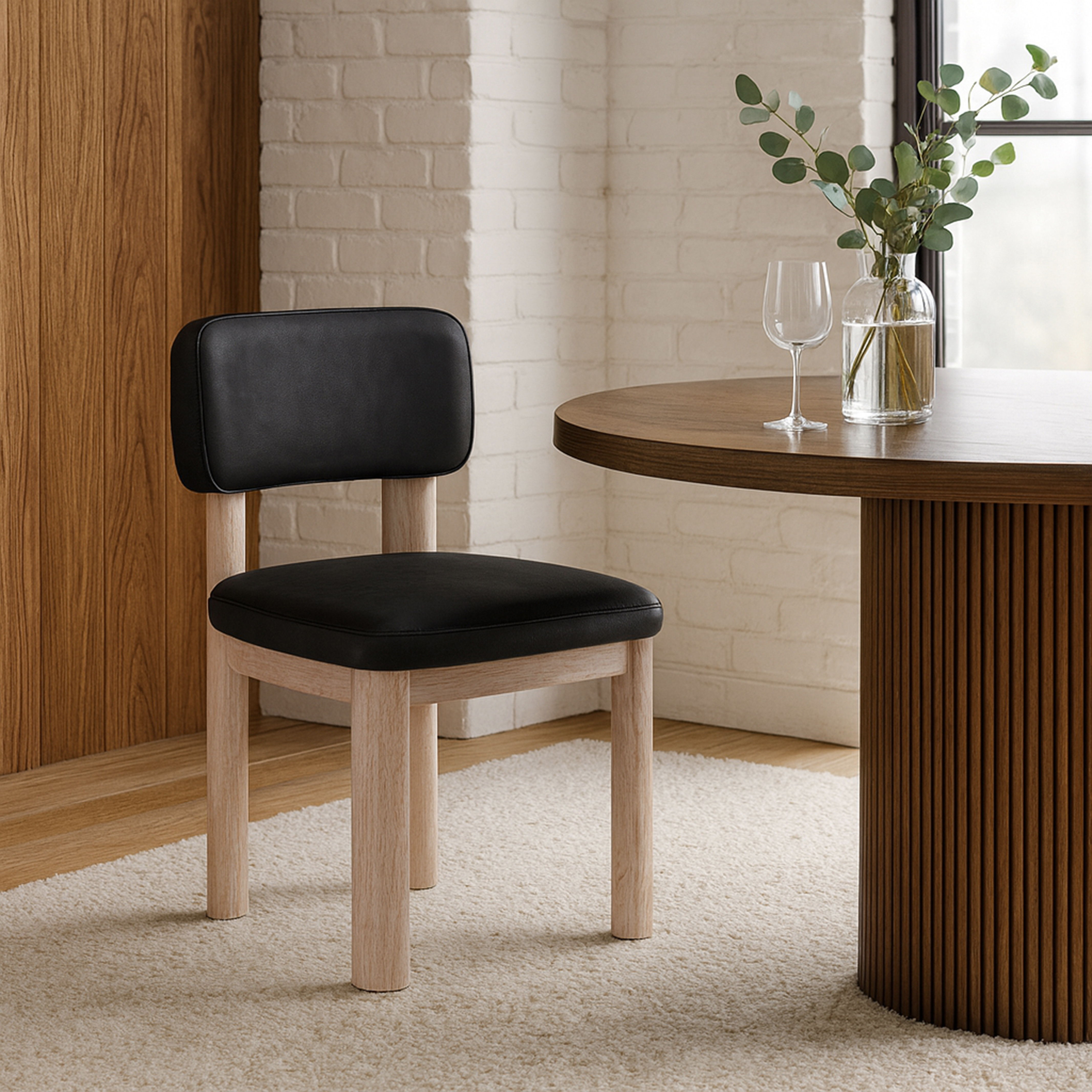 Paloma - Vegan Leather Upholstered Dining Chair (Set of 2) - Black