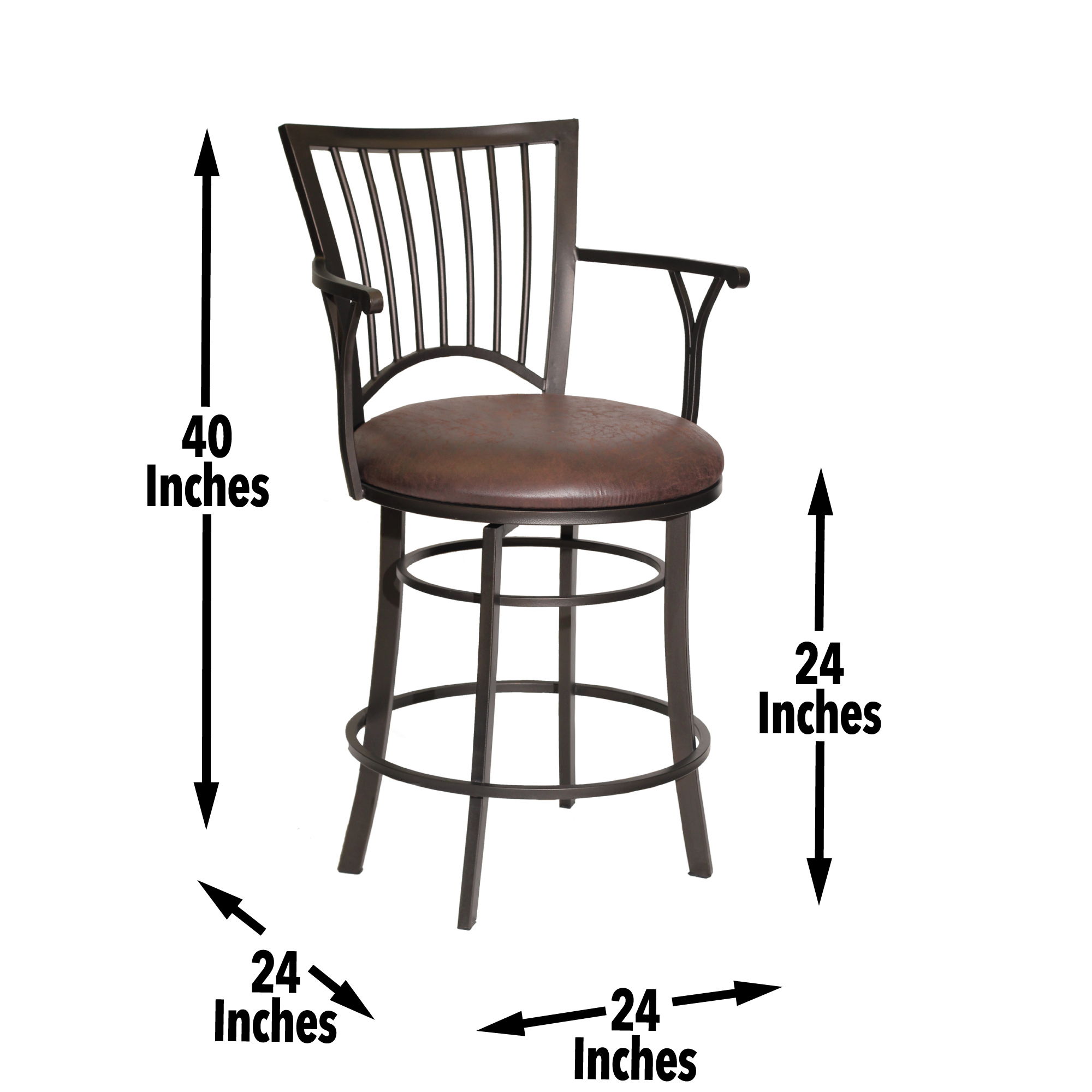 Bayview - Swivel Counter Stool - Dark Brown