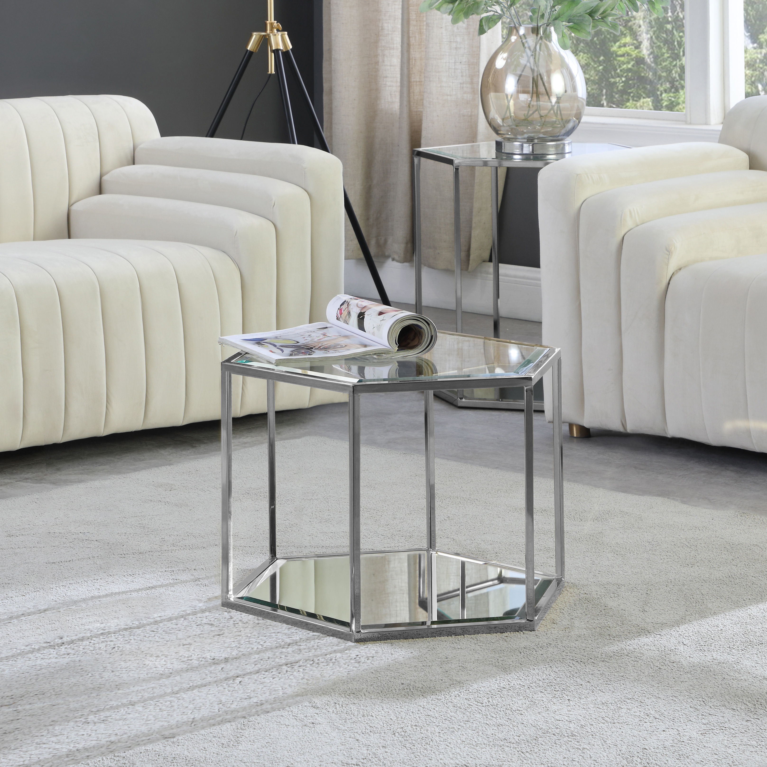 Sei - Coffee Table - Pearl Silver