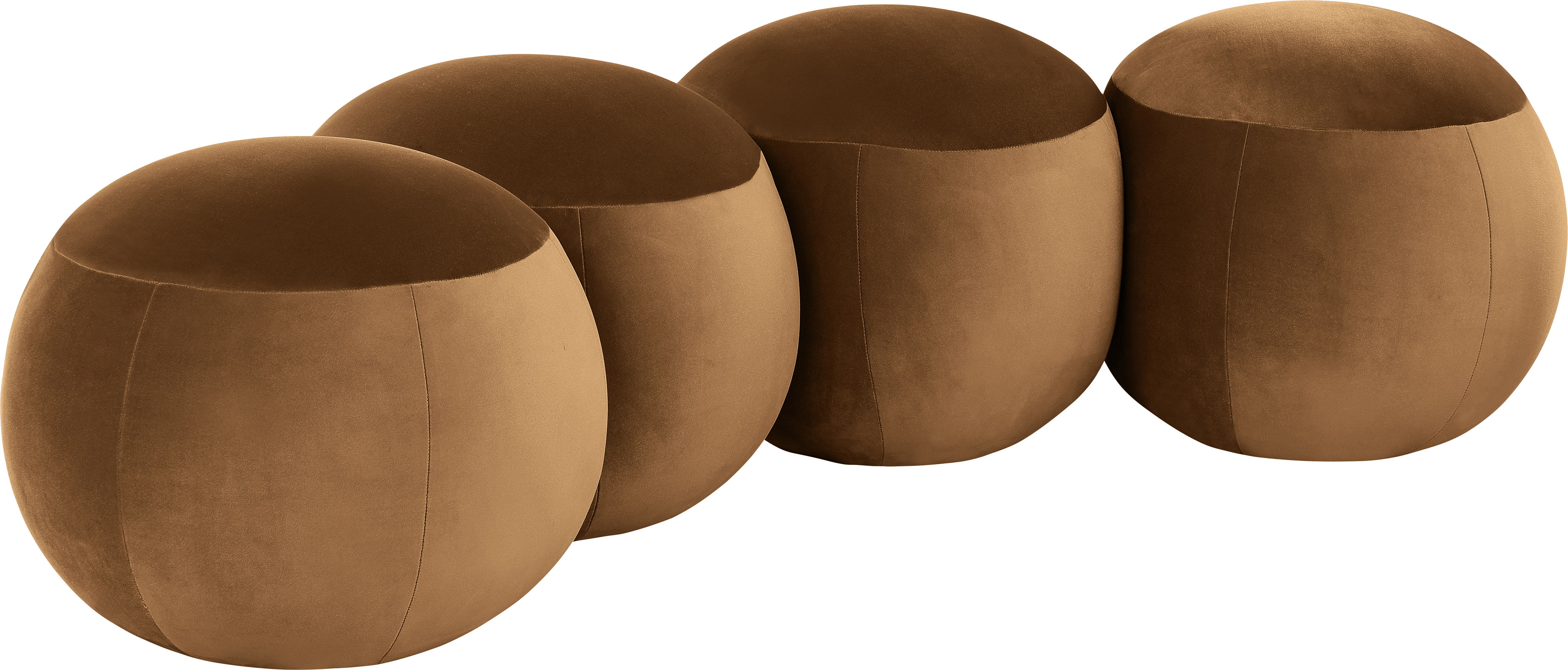 Apollo - 65" Velvet Bench - Saddle