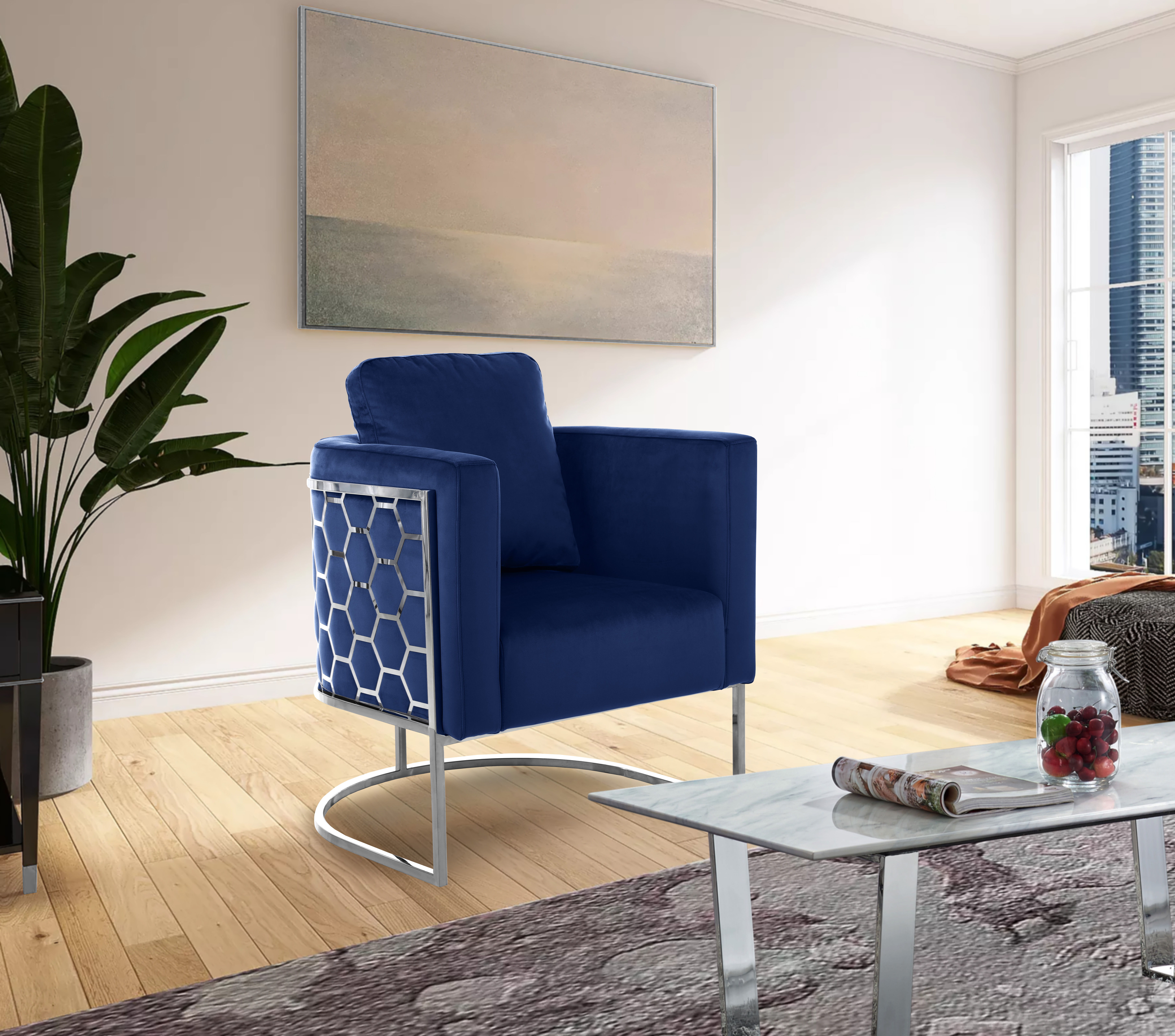 Casa - Fabric Chair - Navy