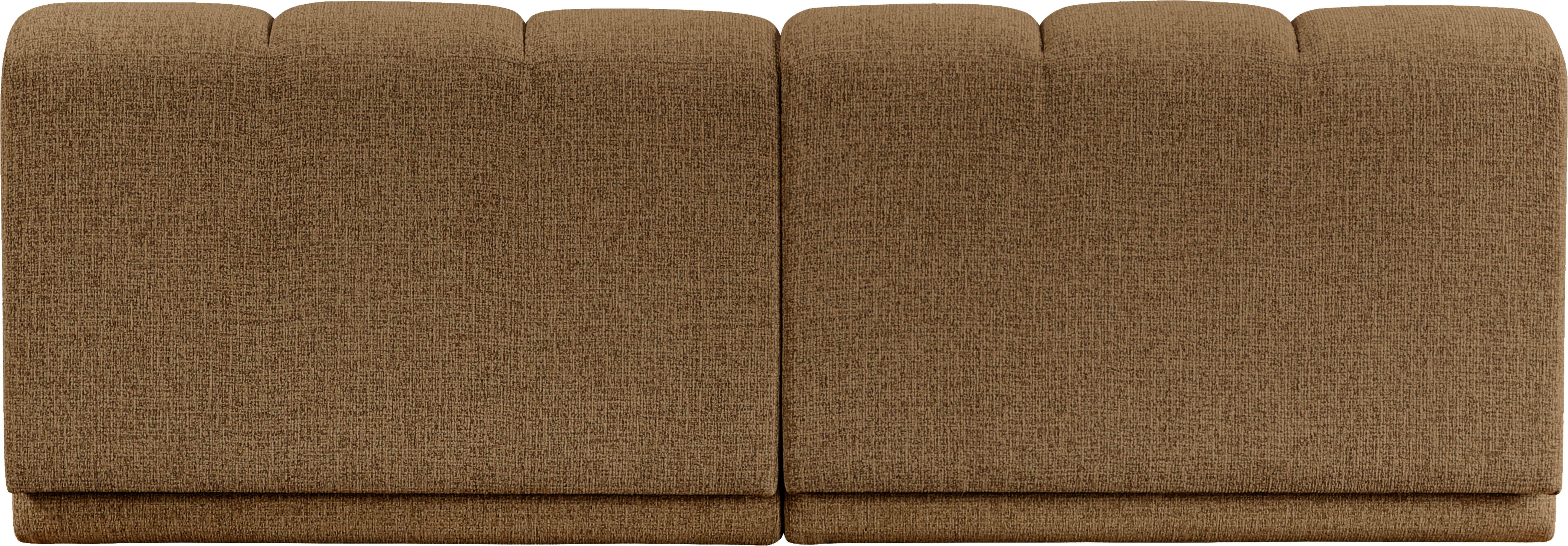 Modari - Fabric Upholstered 2 Piece Modular Sofa - Brown