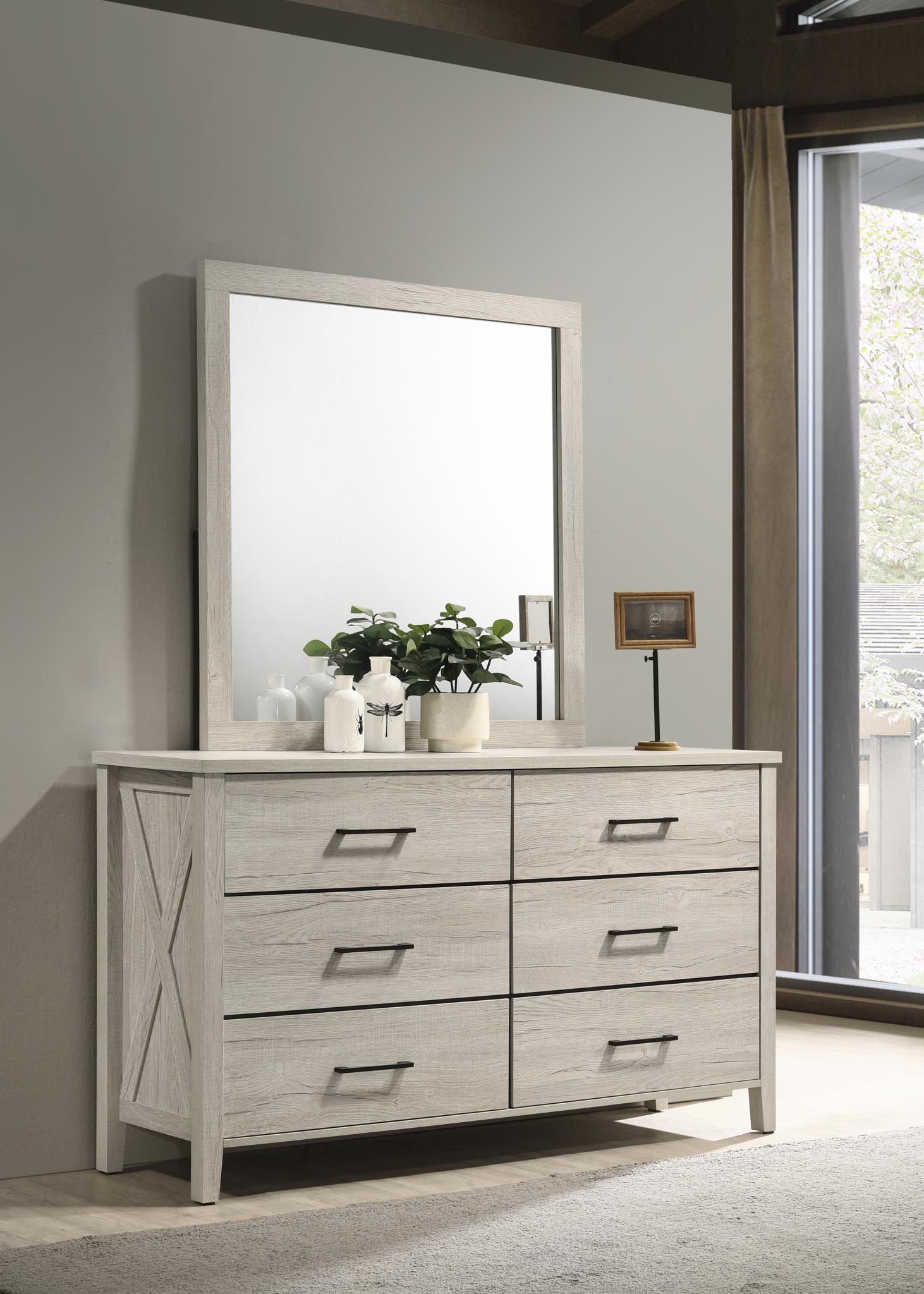 B523 - Mirror - White Wash