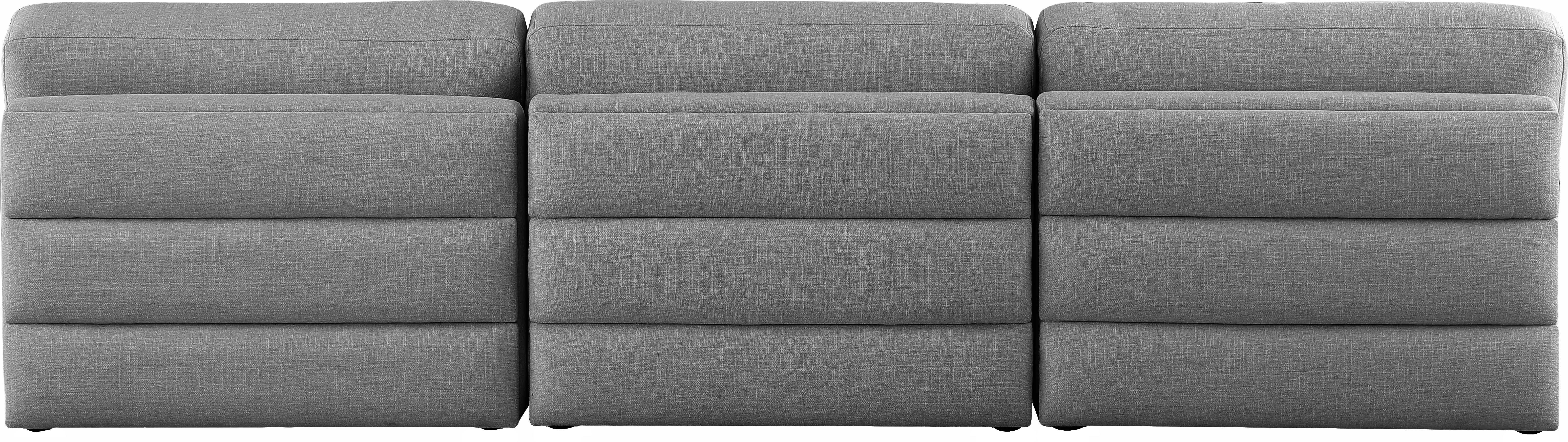 Beckham - Modular 3 Piece Armless Sofa - Gray